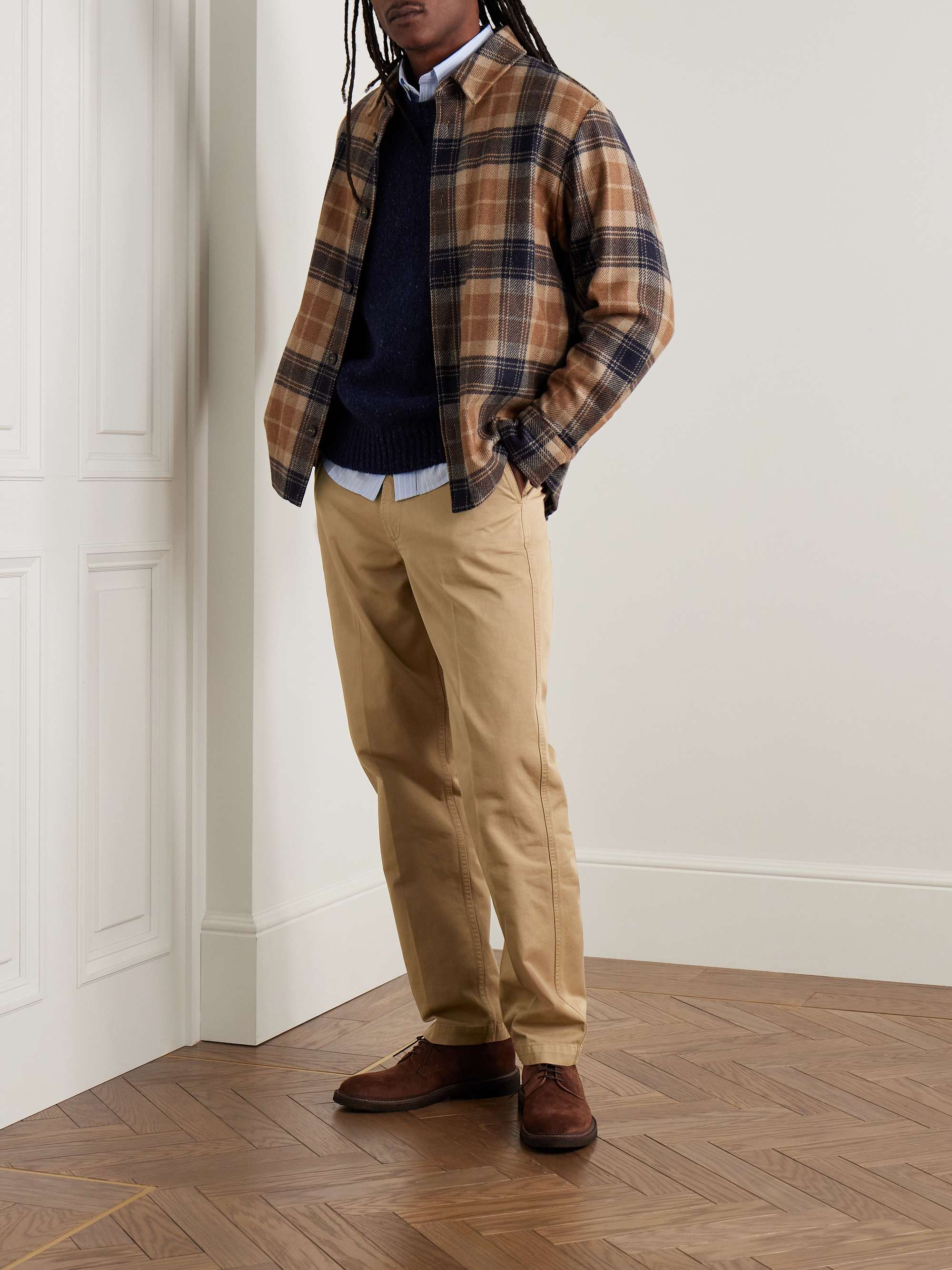 Straight-Leg Cotton-Twill Chinos view