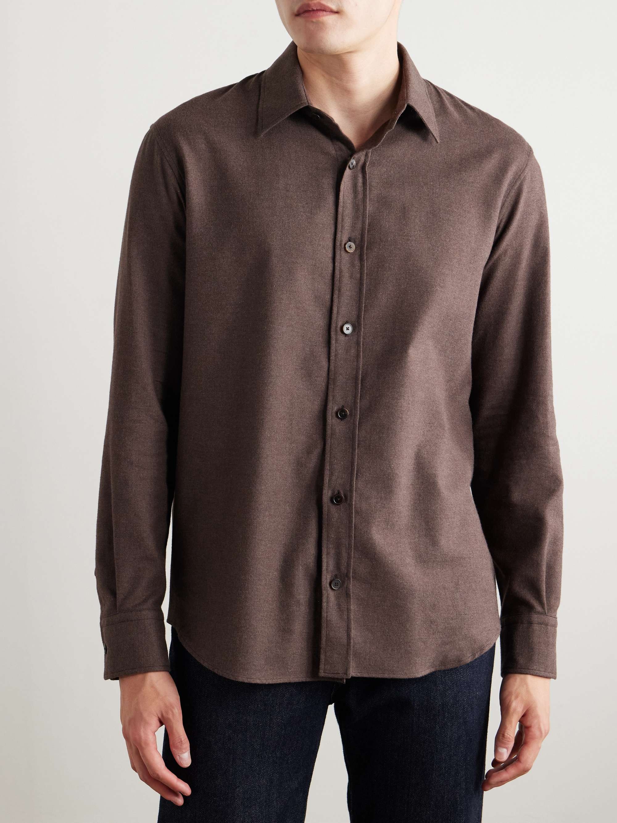 Brushed-Cotton Twill Shirt view