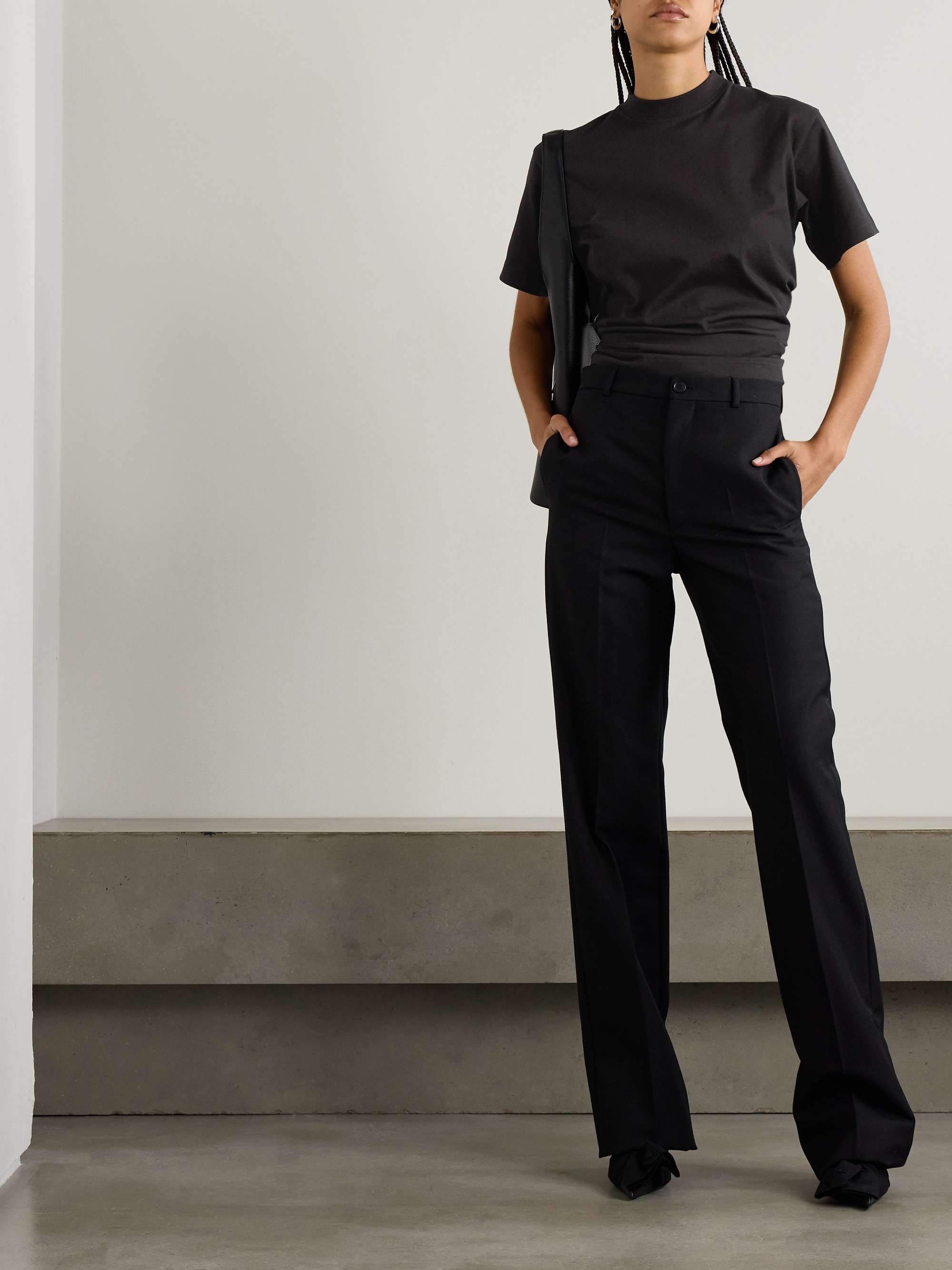 Knotted cotton-jersey T-shirt view