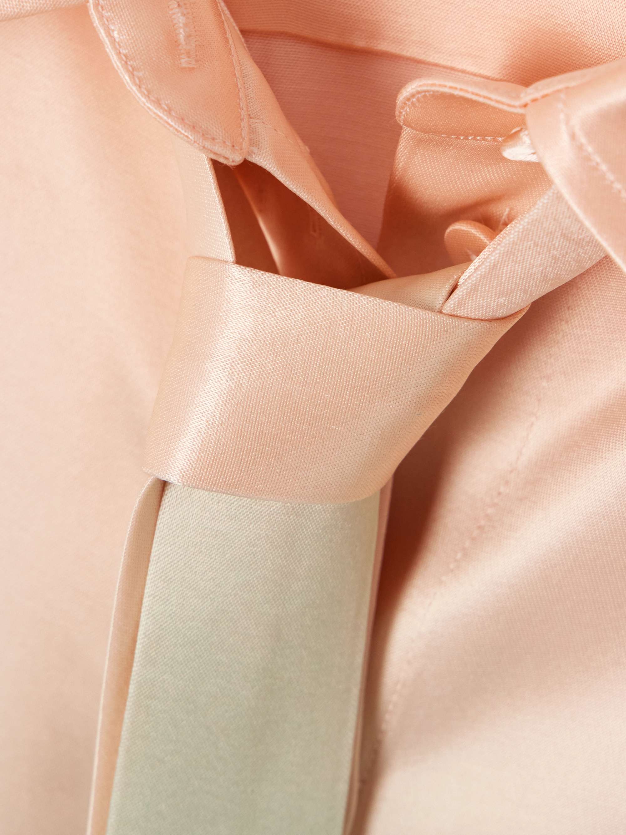 Oversized tie-detailed dégradé satin shirt view