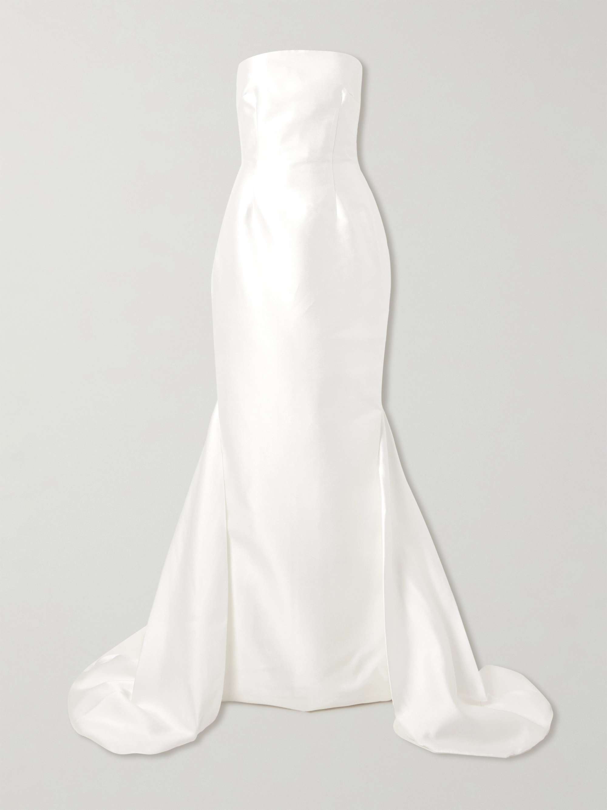 Imani strapless pleated twill gown view