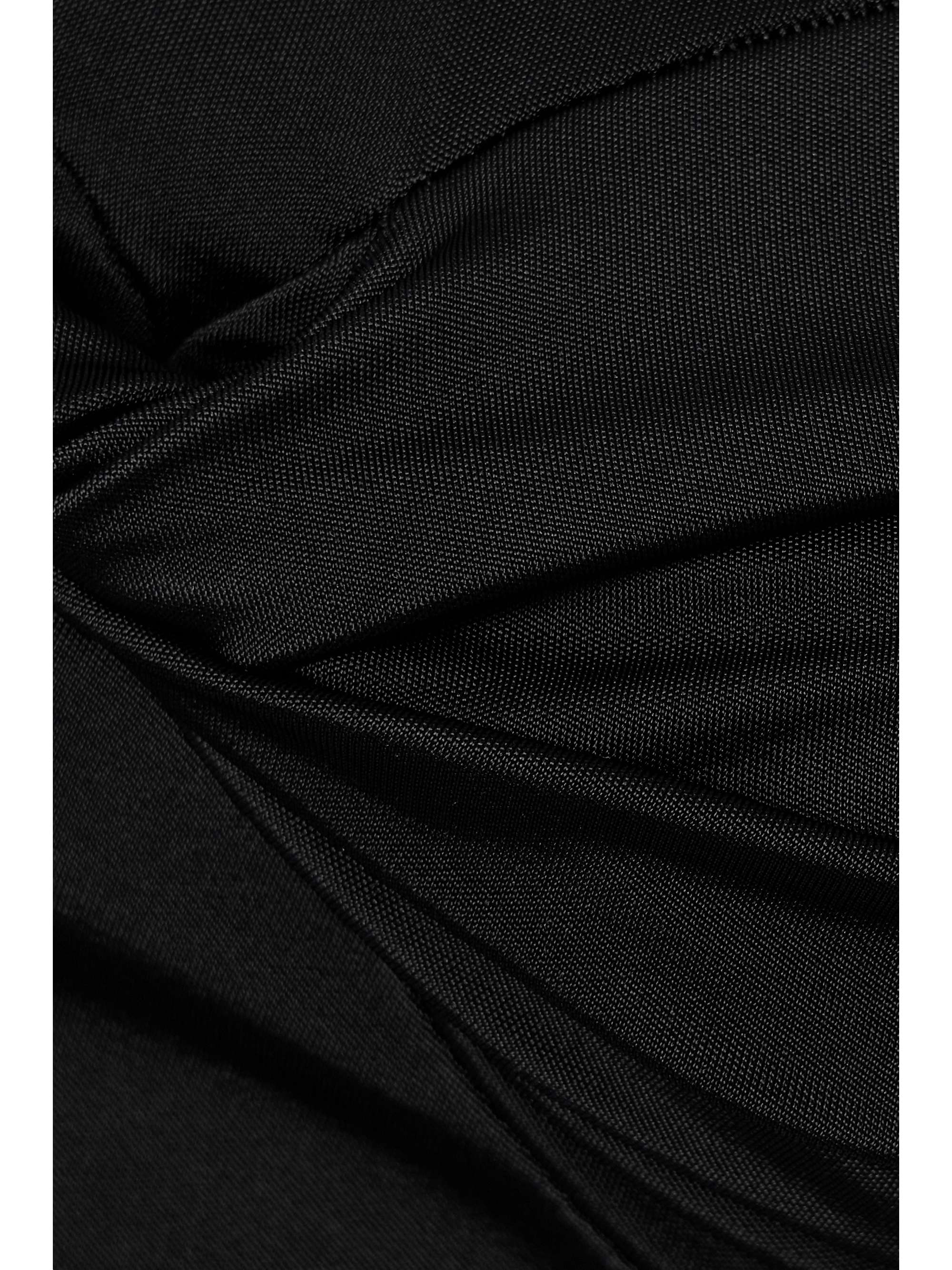 Paola twist-front satin and stretch-jersey top view