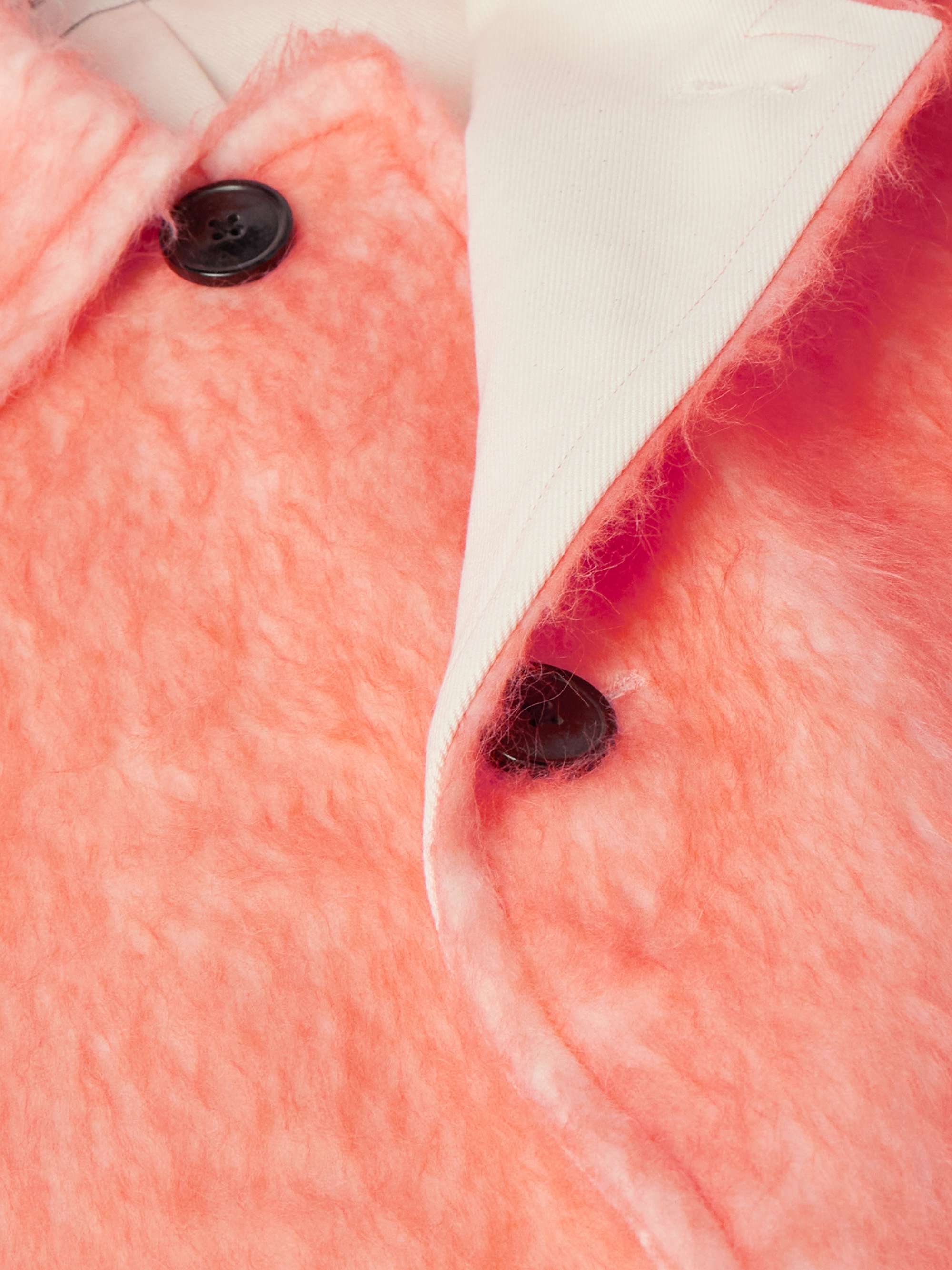 Oversized Brushed Alpaca, Cotton and Wool-Blend Coat view