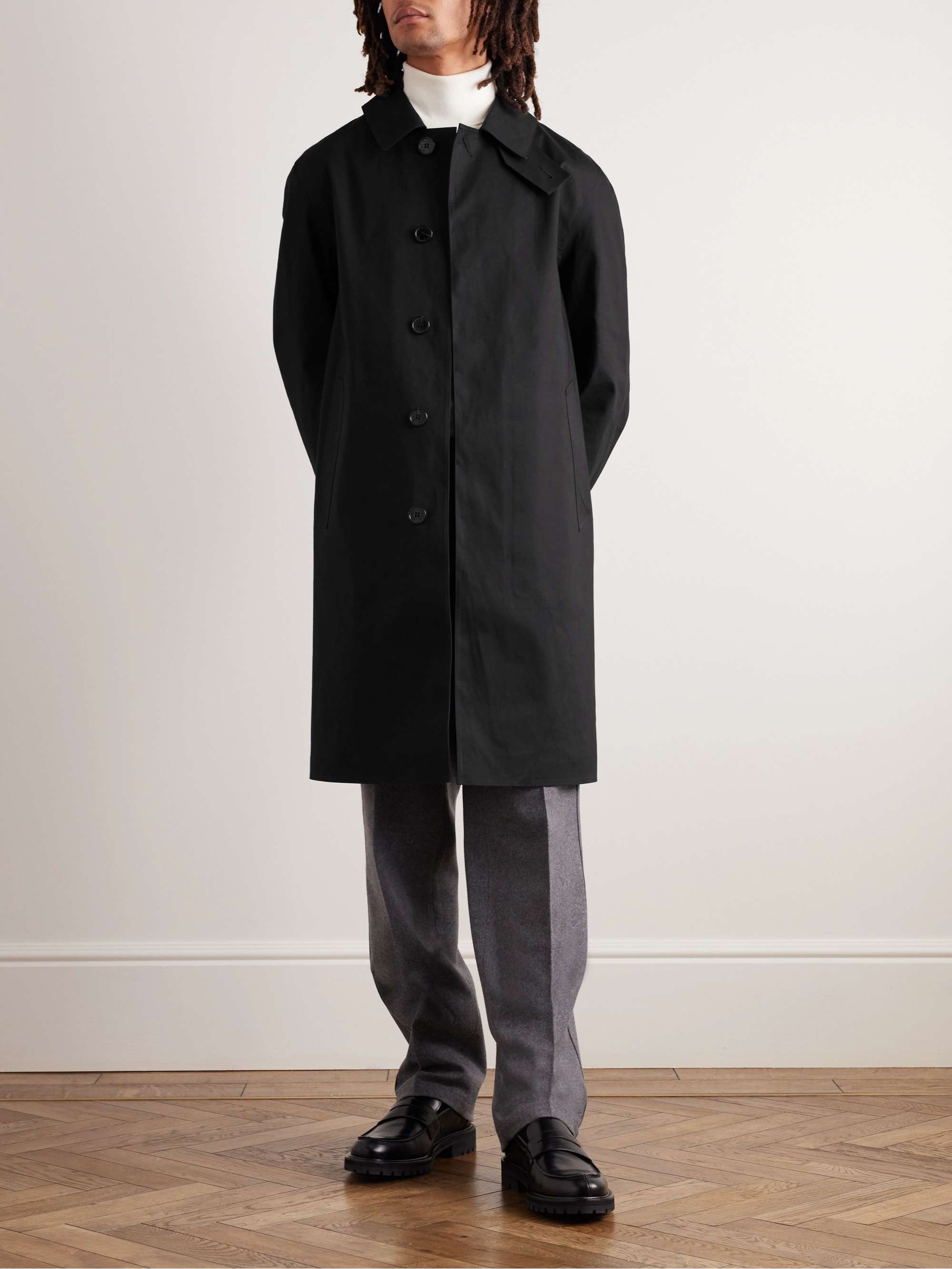 Oxford Bonded Cotton Trench Coat view