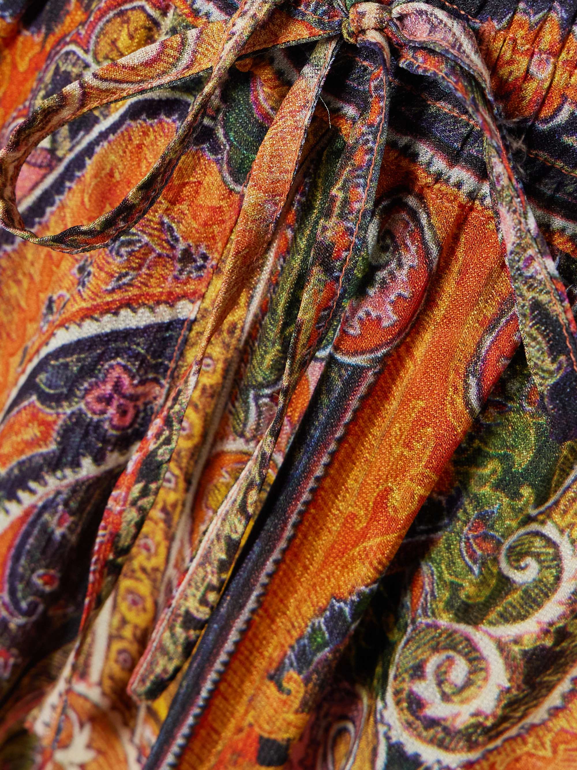 Sydna printed silk-voile wide-leg pants view