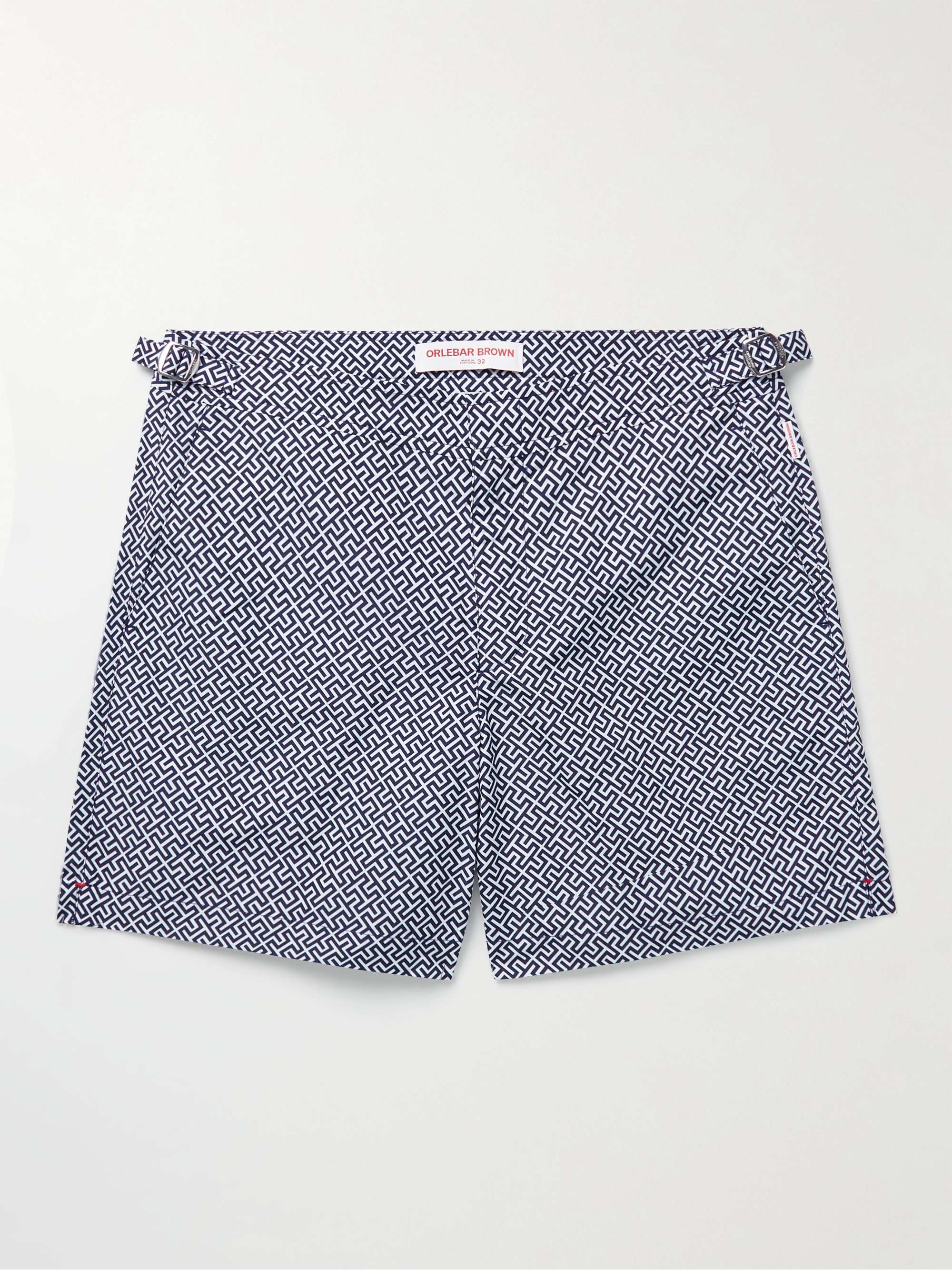 Bulldog Straight-Leg Mid-Length Printed Swim Shorts view