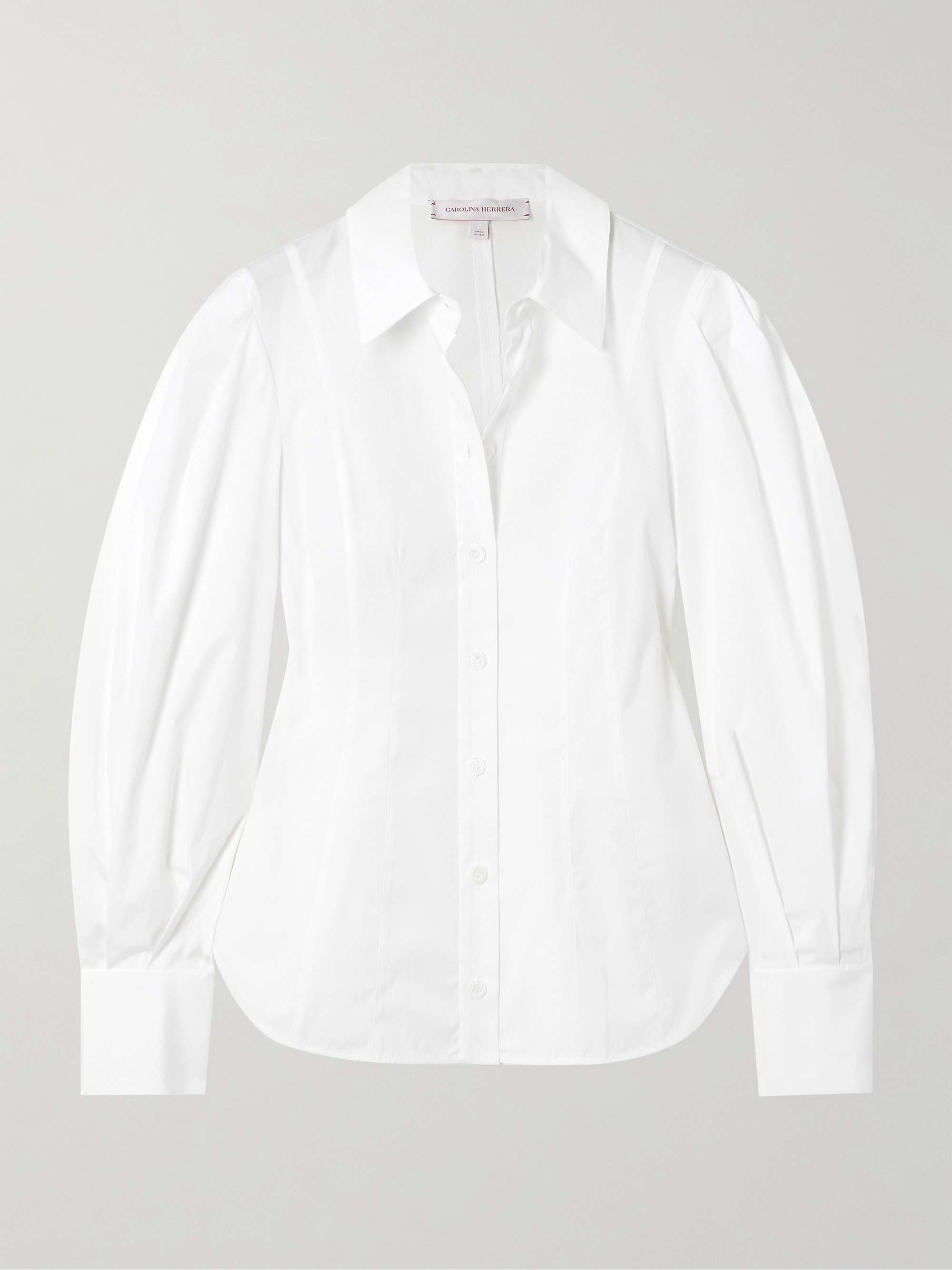 Cotton-blend poplin shirt view