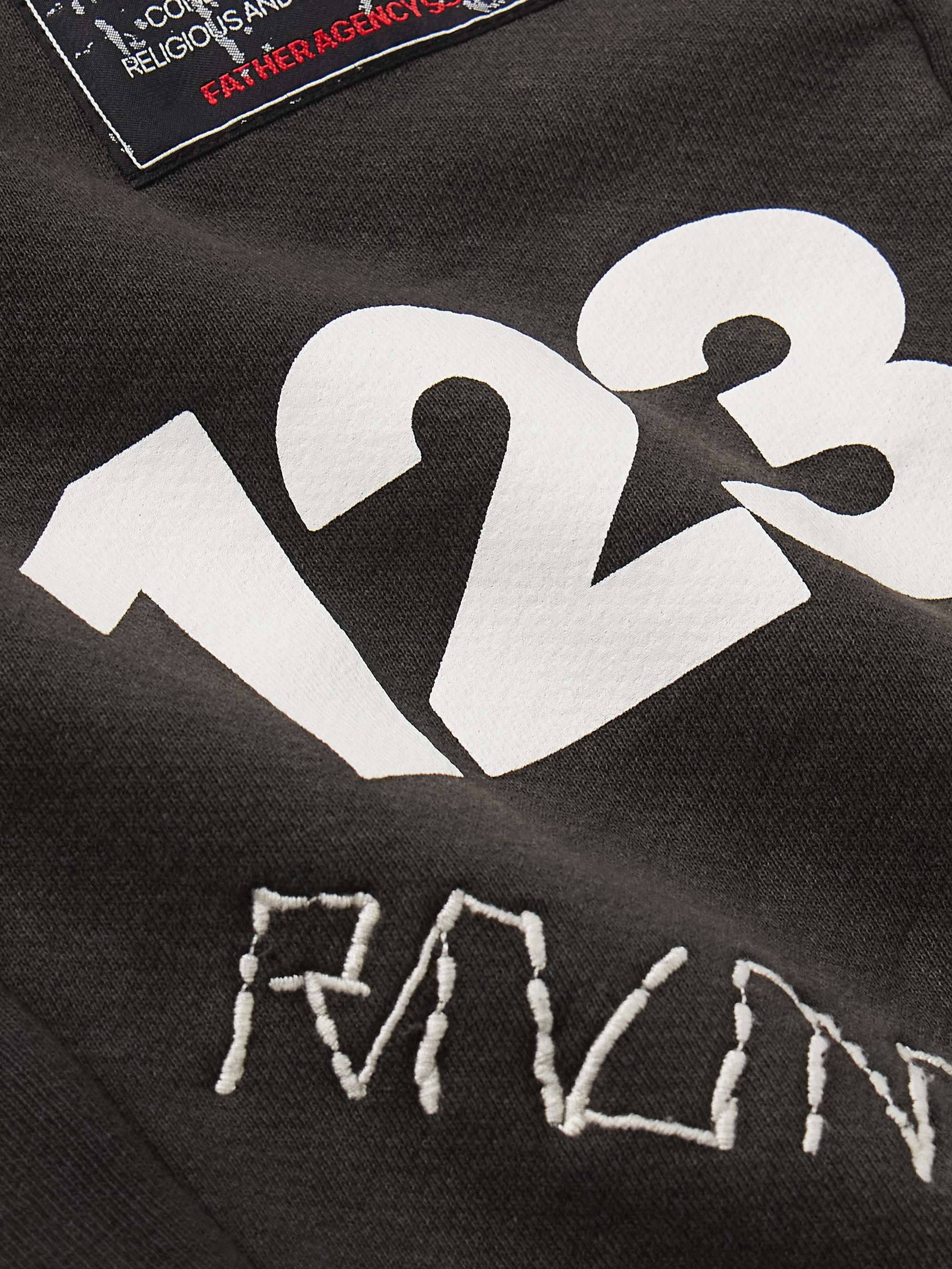CVA Tapered Logo-Print Embroidered Cotton-Jersey Sweatpants view