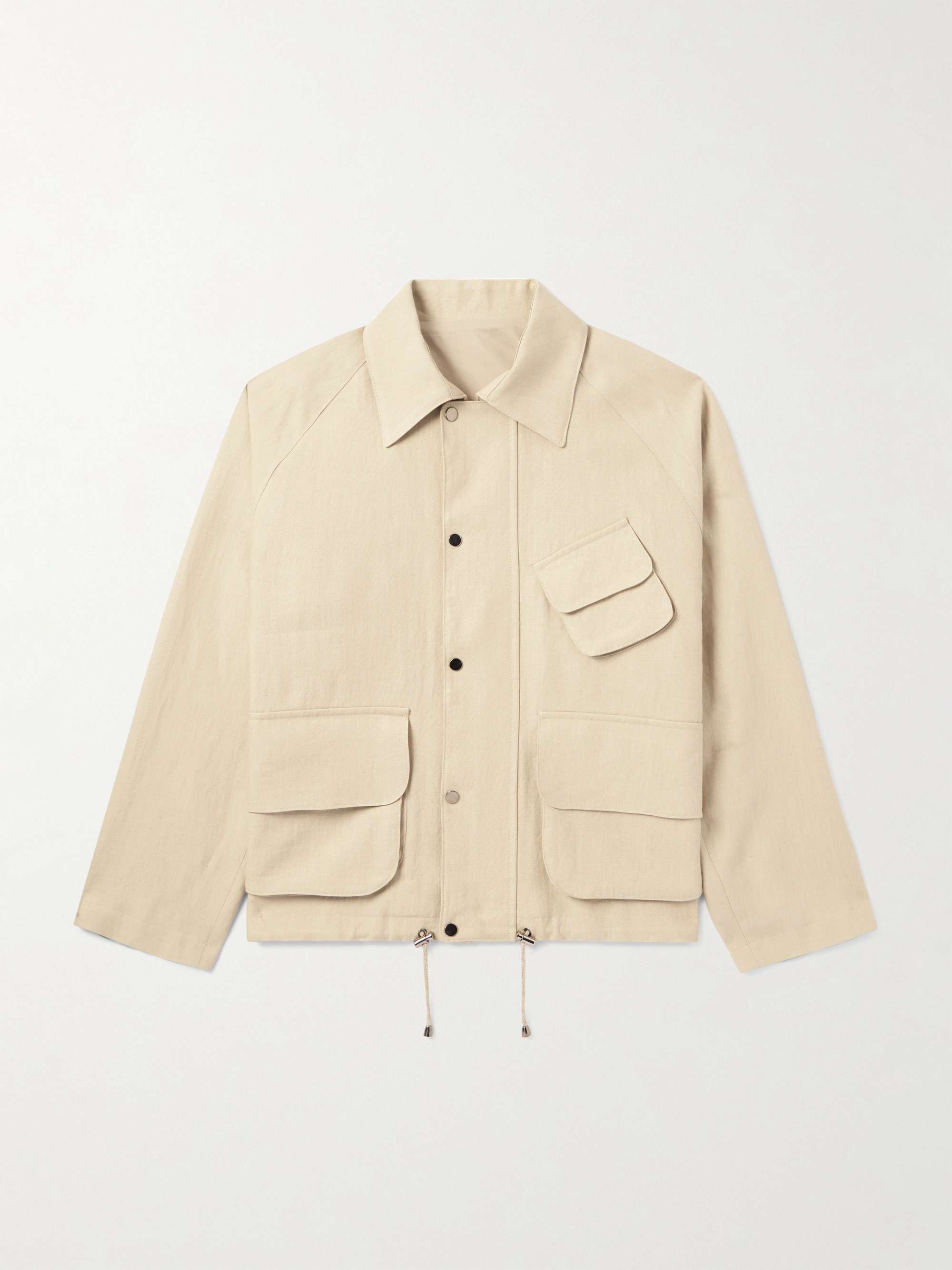 Linen-Twill Blouson Jacket view