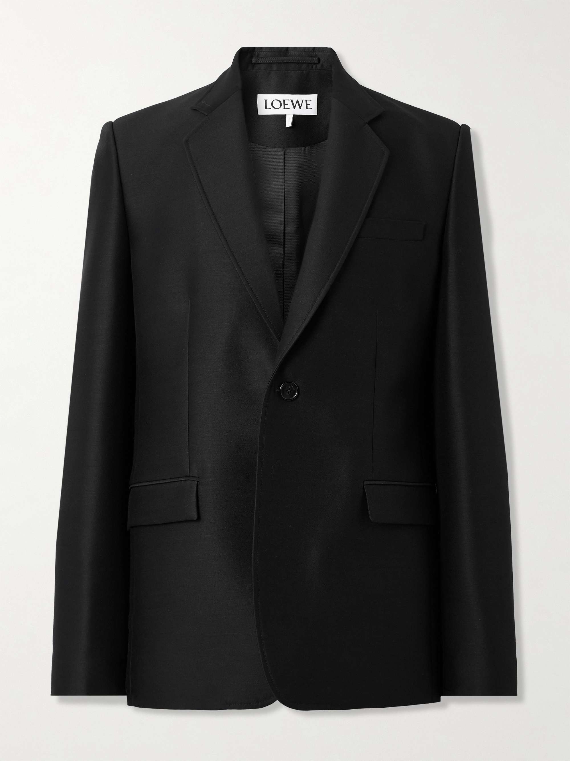 Grain de Poudre Wool and Silk-Blend Blazer view