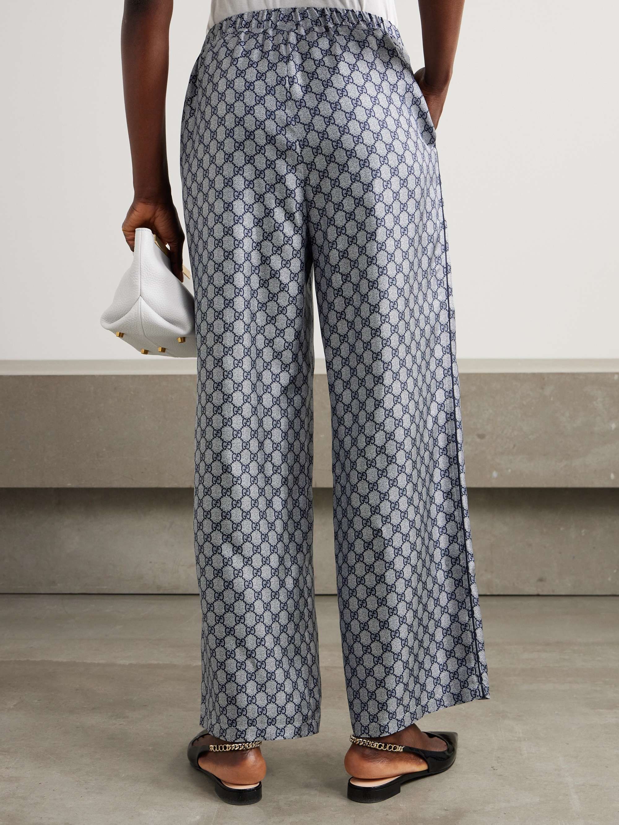 GG Supreme printed silk-twill pajama pants view