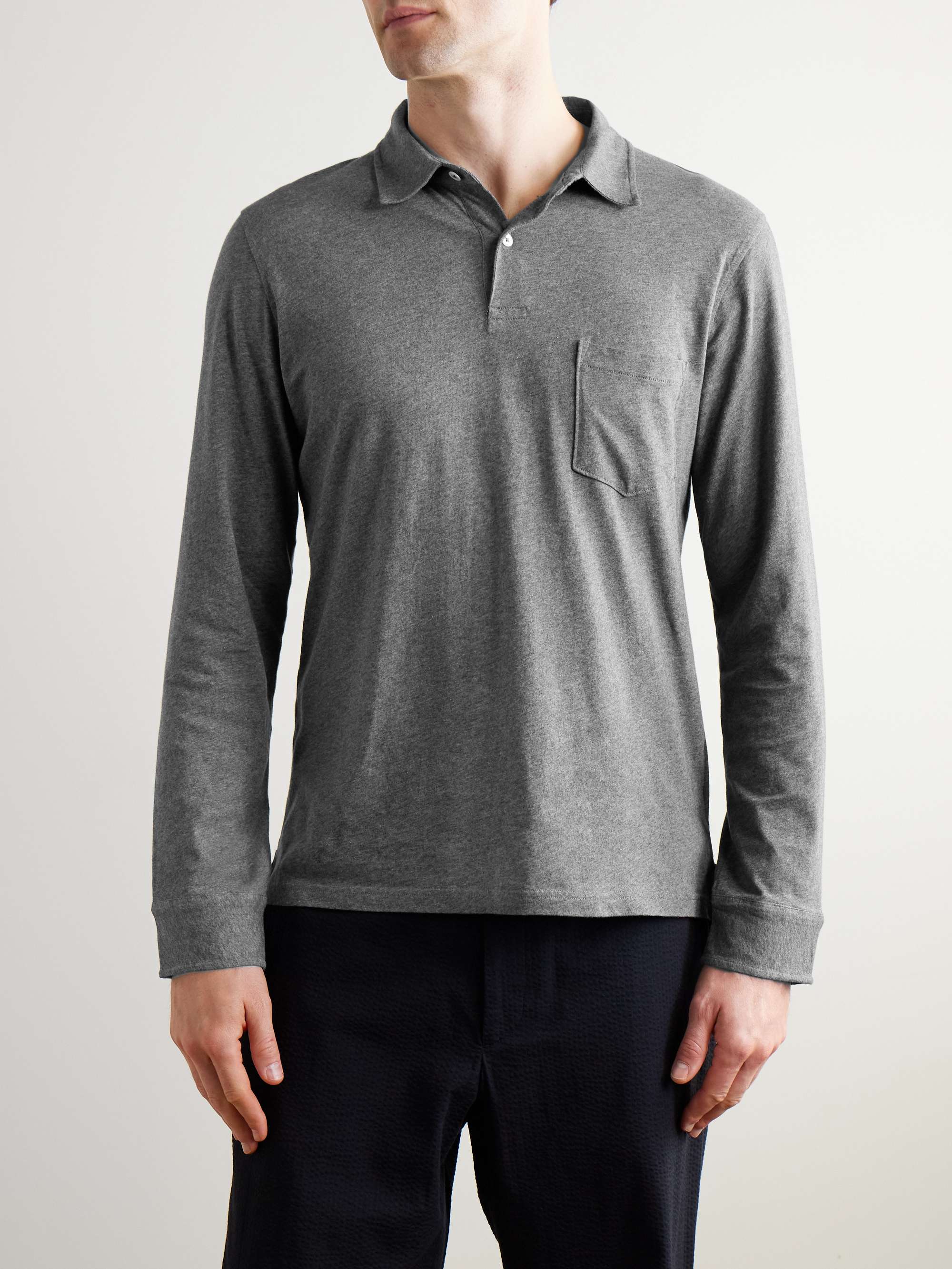 Garment-Dyed Cotton-Jersey Polo Shirt view