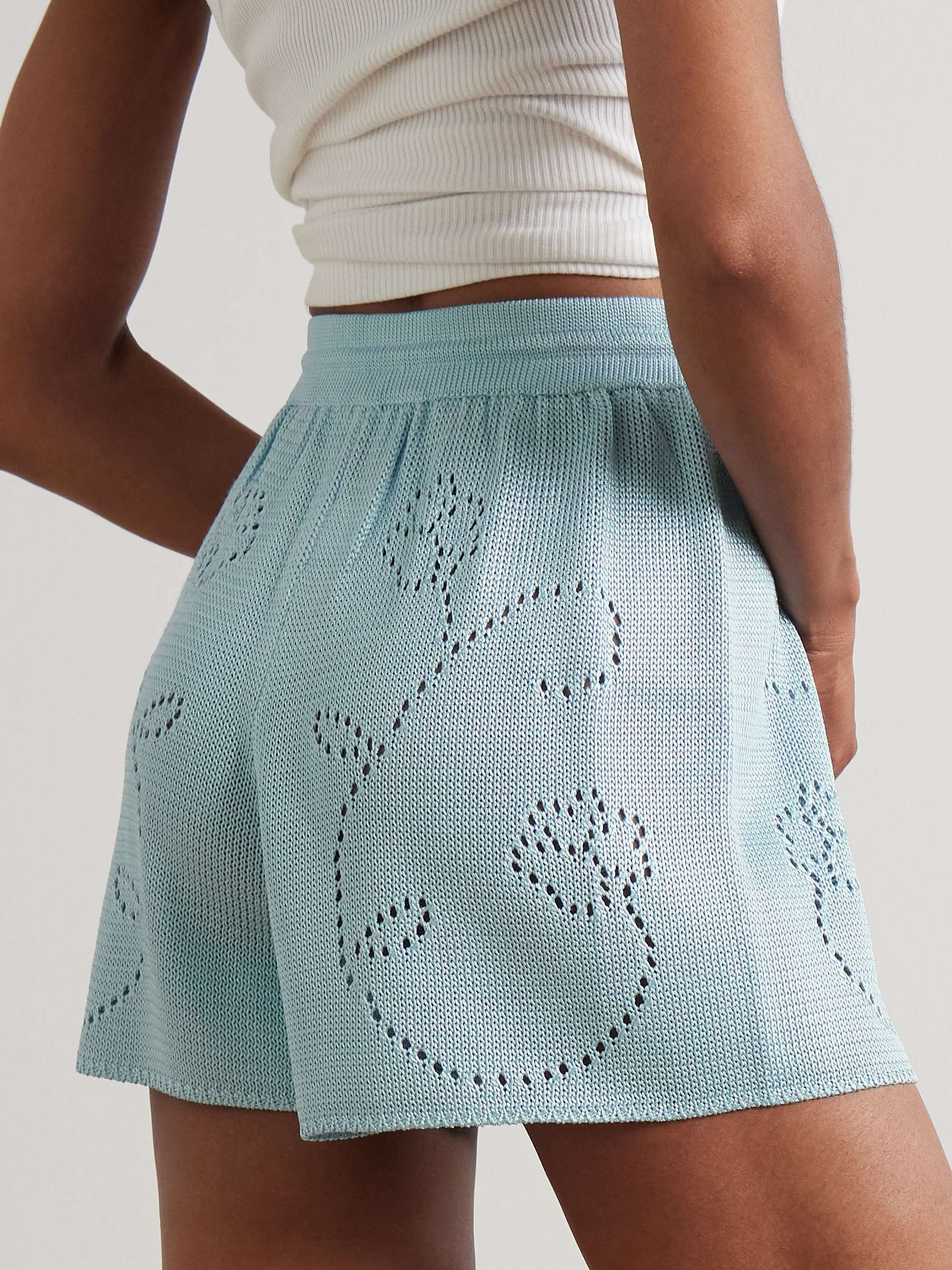 Pointelle-knit shorts view