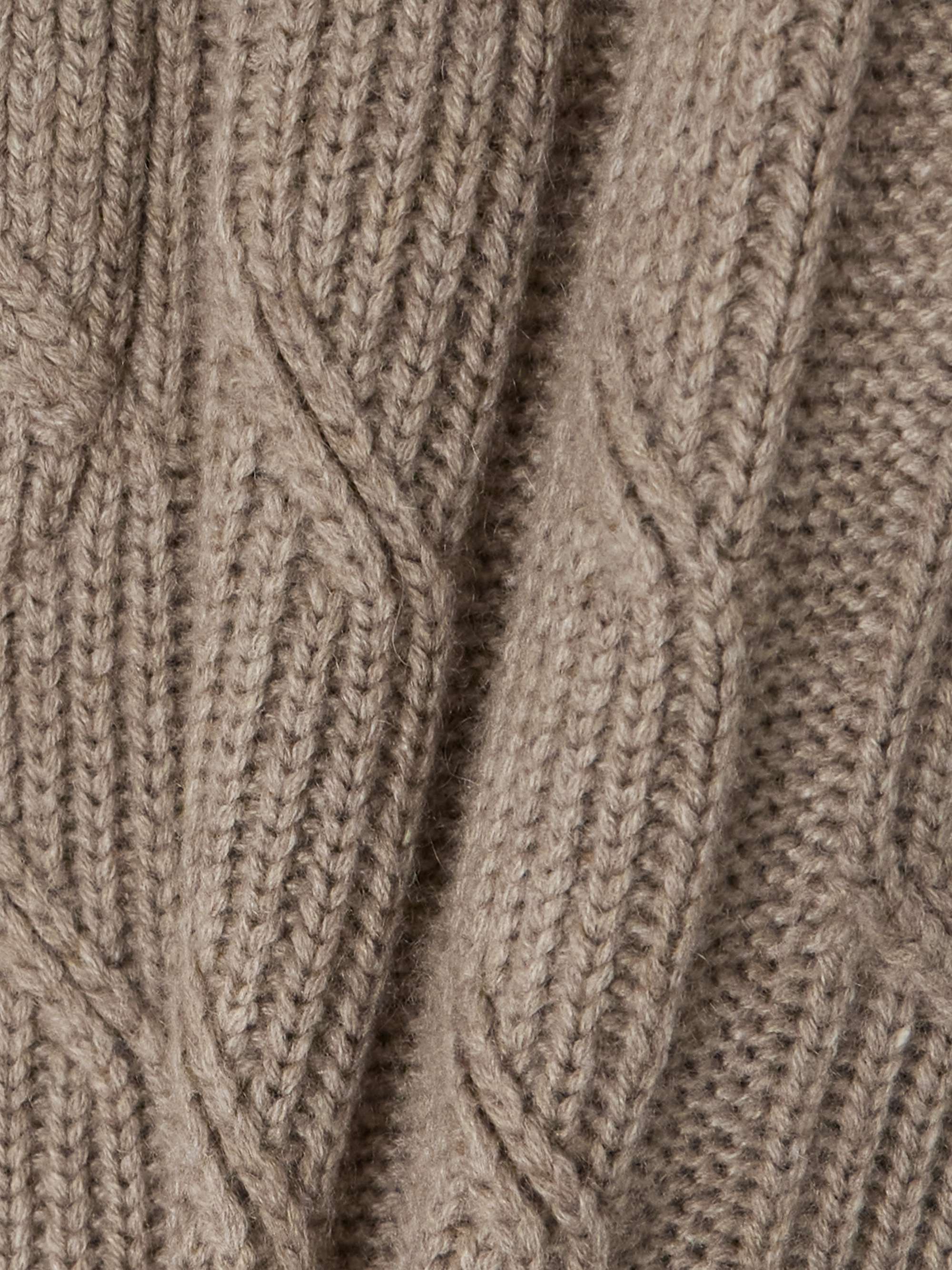 Ebba cable-knit cashmere wide-leg pants view