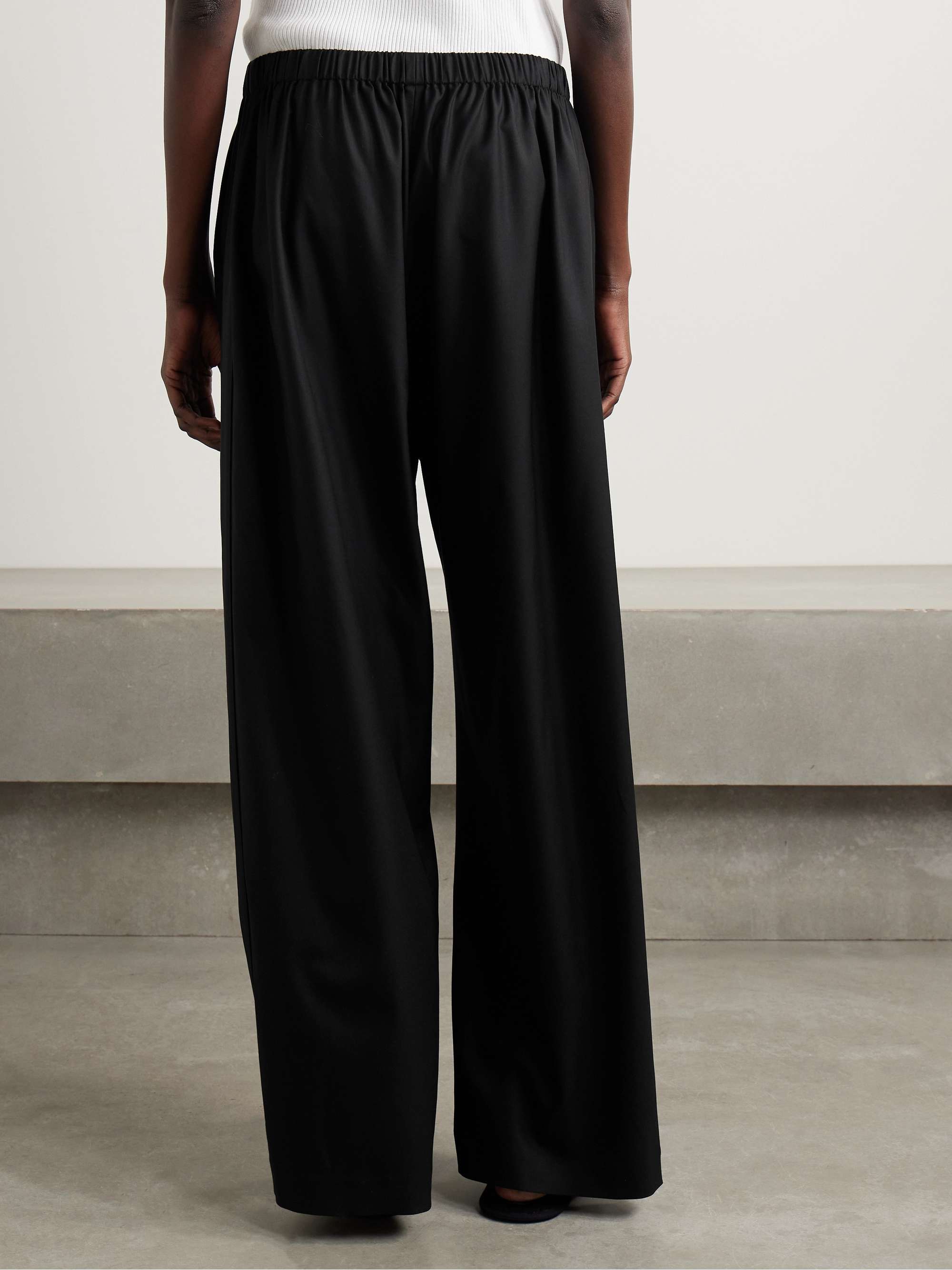 Hubert wool-twill wide-leg pants view