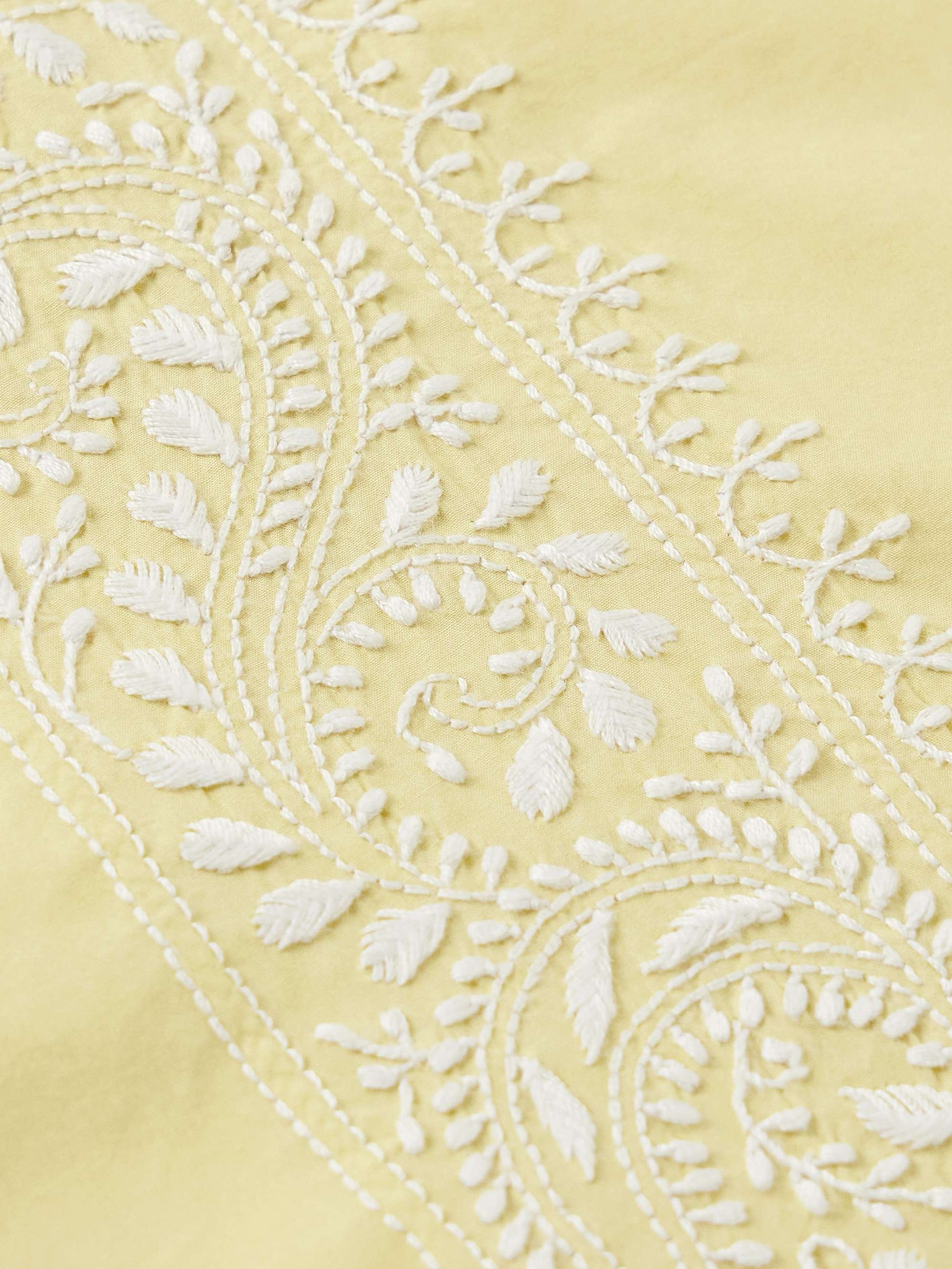Ronen Convertible-Collar Embroidered Cotton-Poplin Shirt view