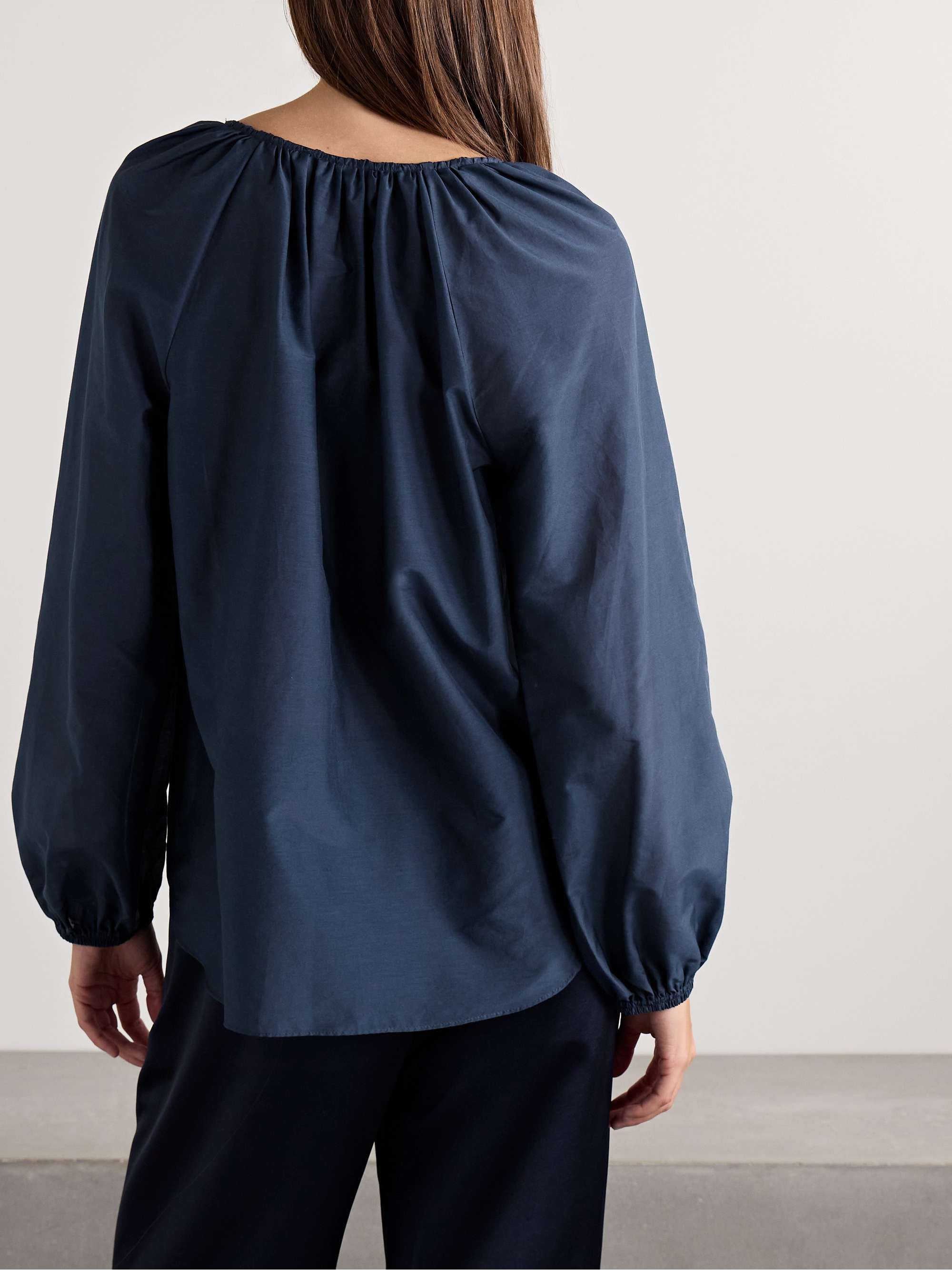 Organic cotton and silk-blend blouse view