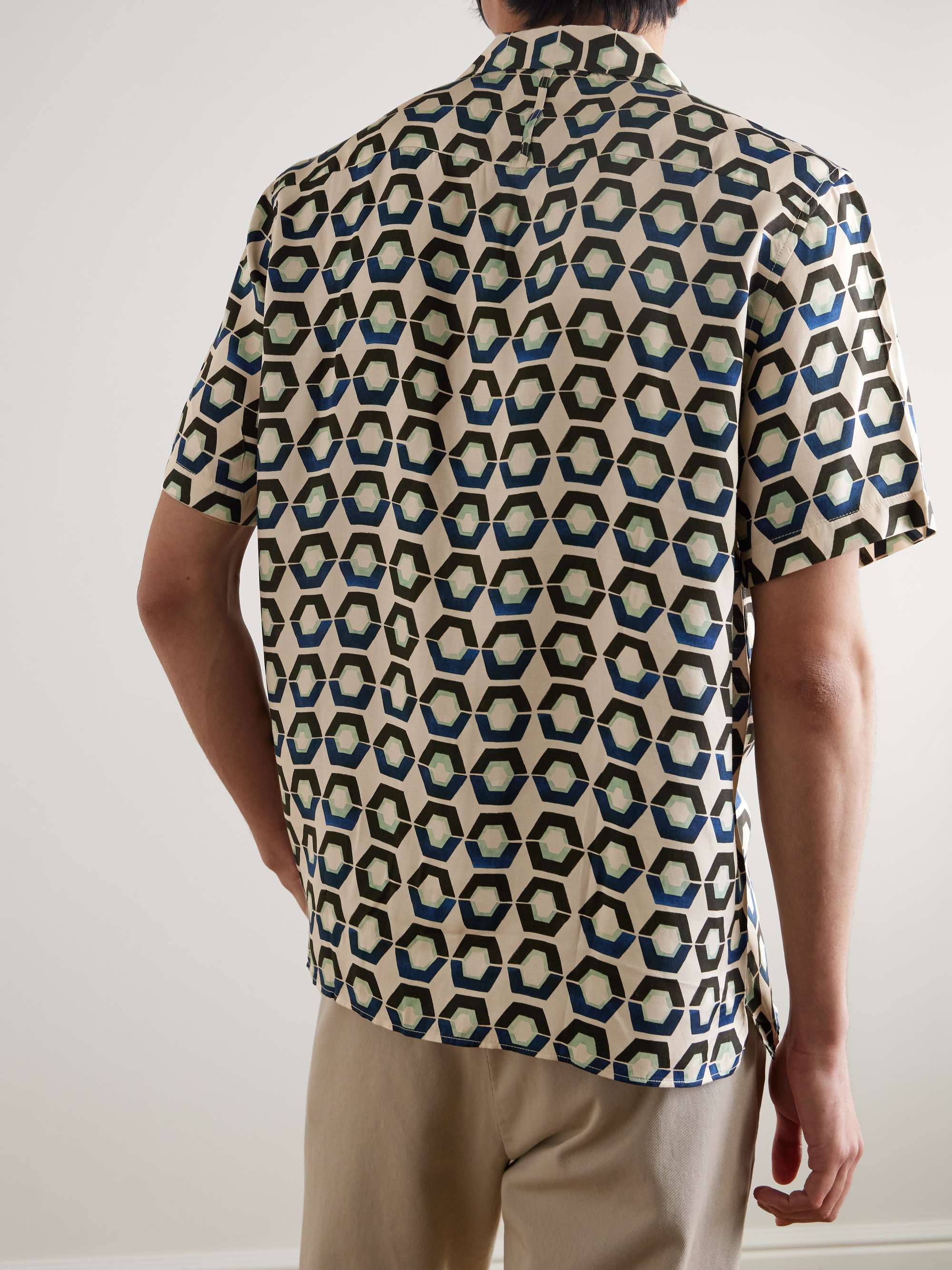 Geo Camp-Collar Printed ECOVERO™-Twill Shirt view