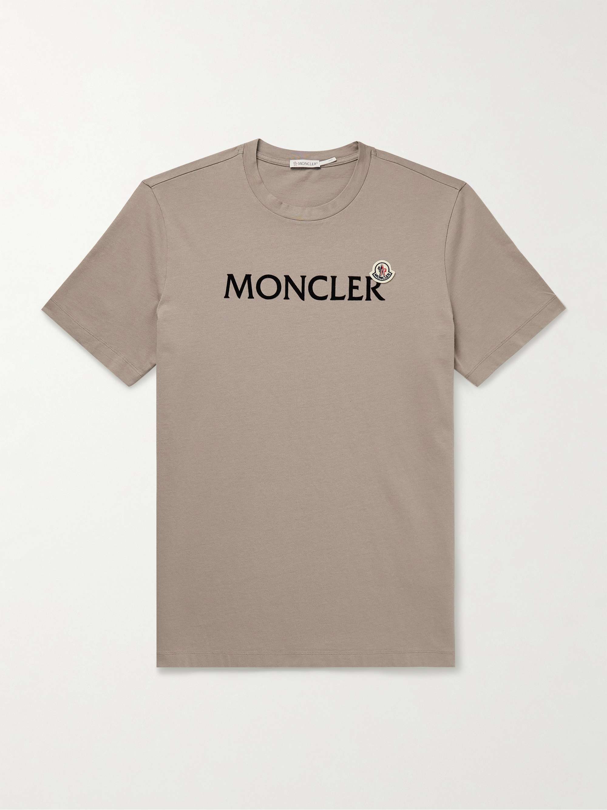 Logo-Flocked Appliquéd Cotton-Jersey T-Shirt view