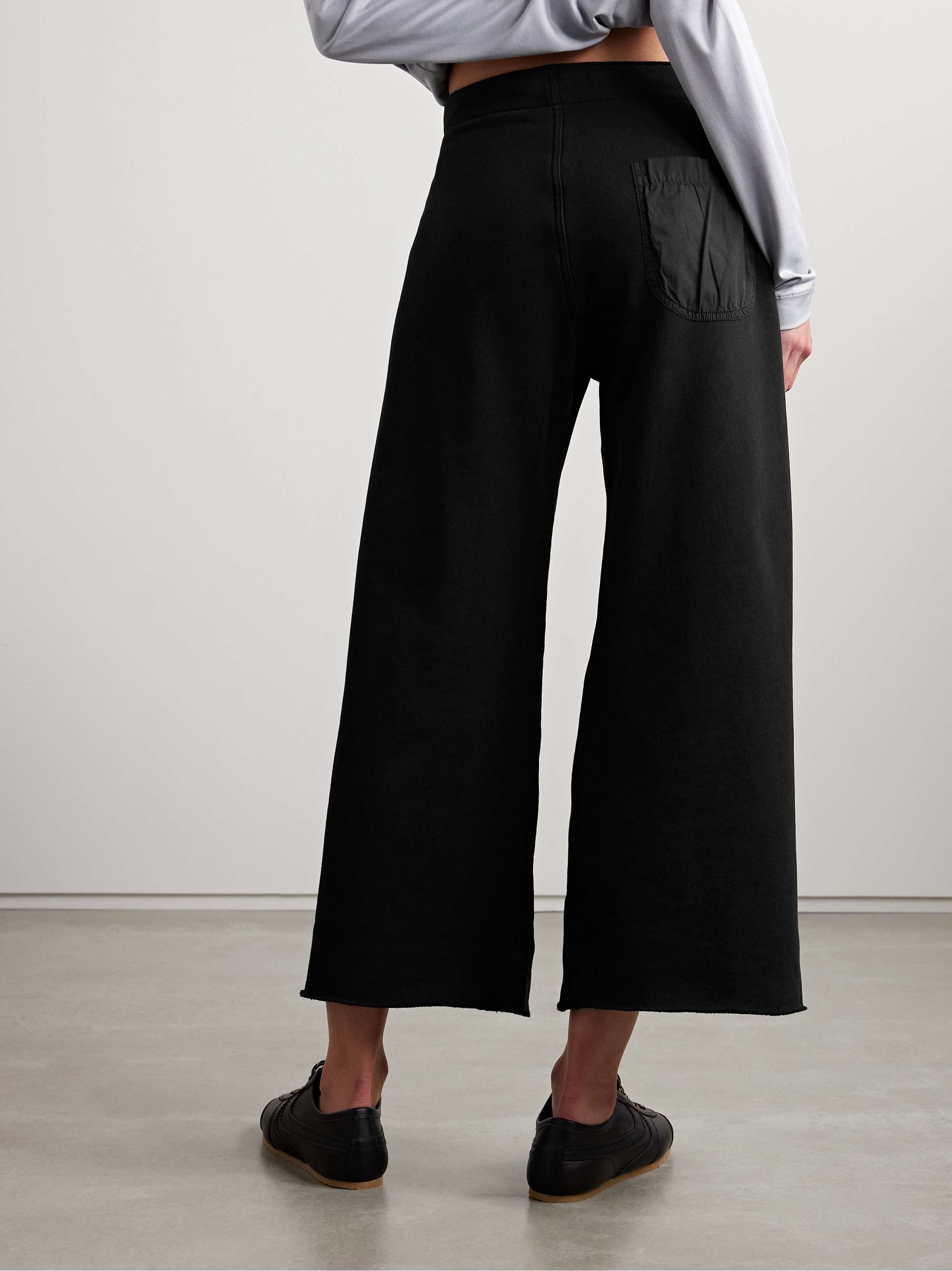 Kiki cropped voile-trimmed cotton-jersey track pants view