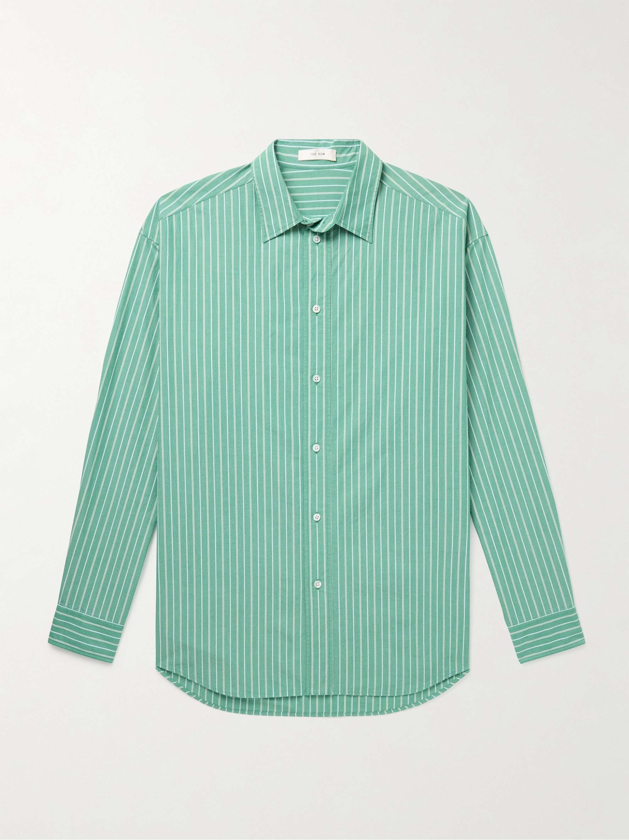 Miller Striped Cotton-Poplin Shirt view