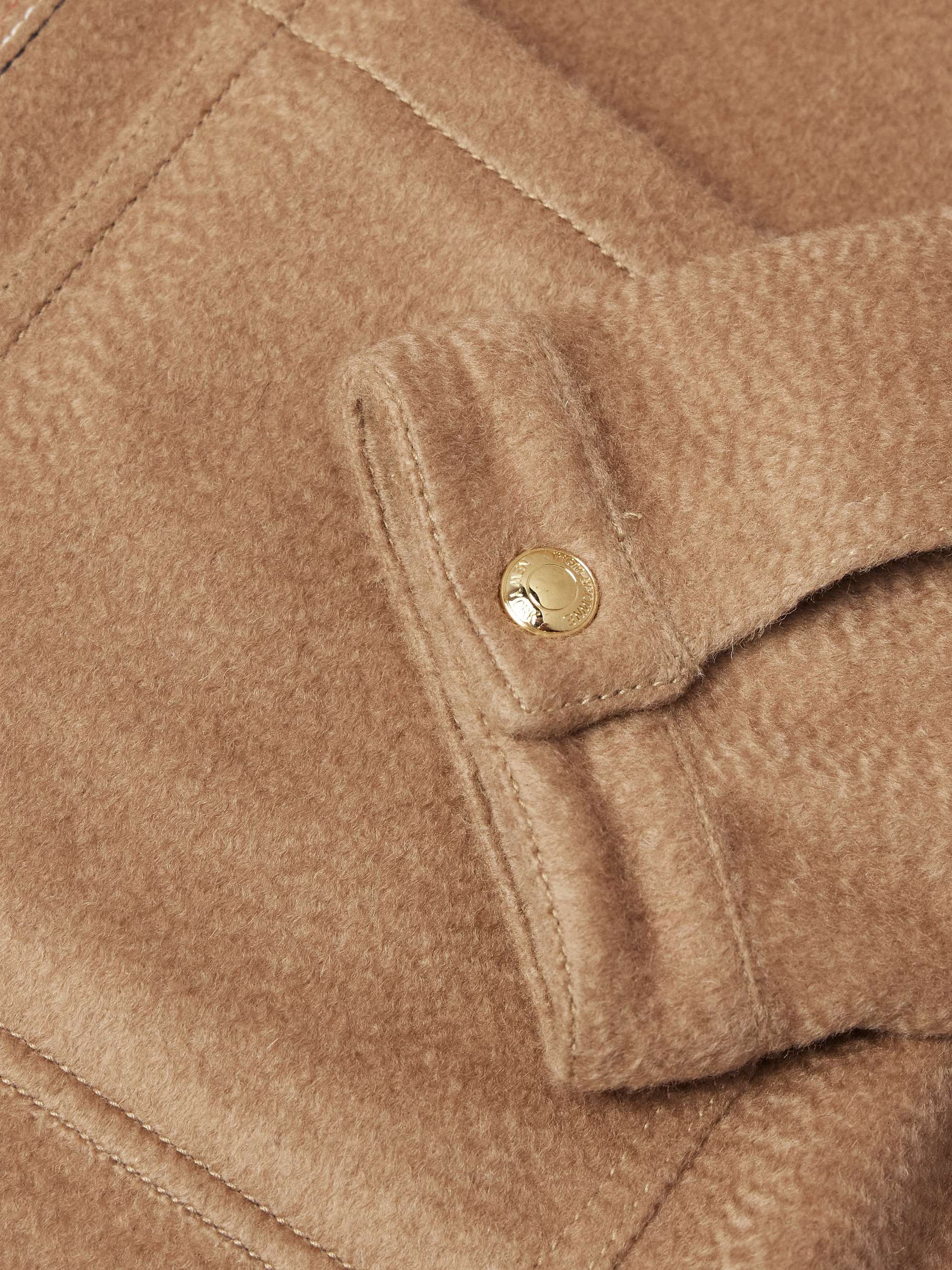 Brushed Camel Hair Overshirt view
