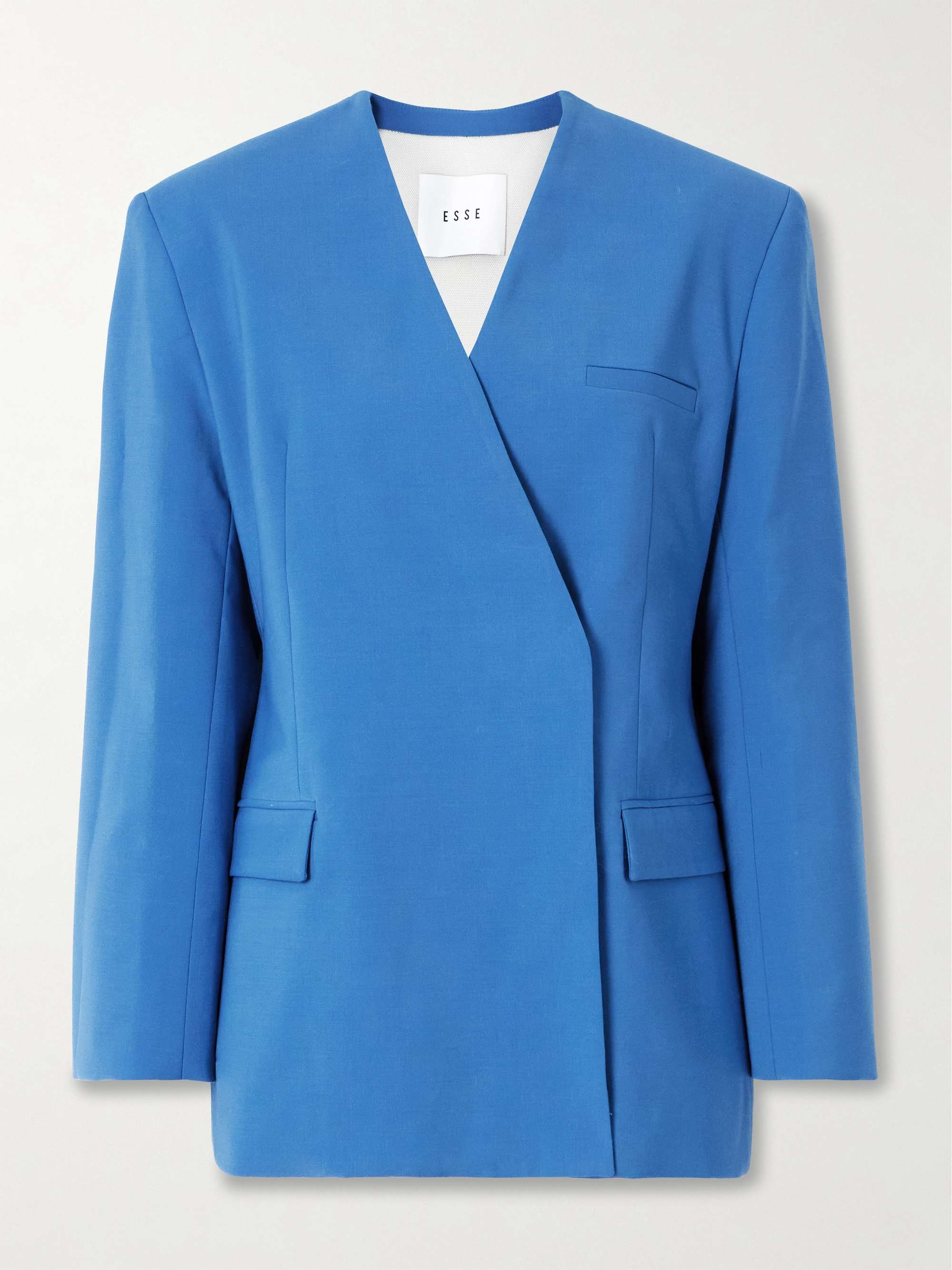 Homme double-breasted oversized woven blazer view