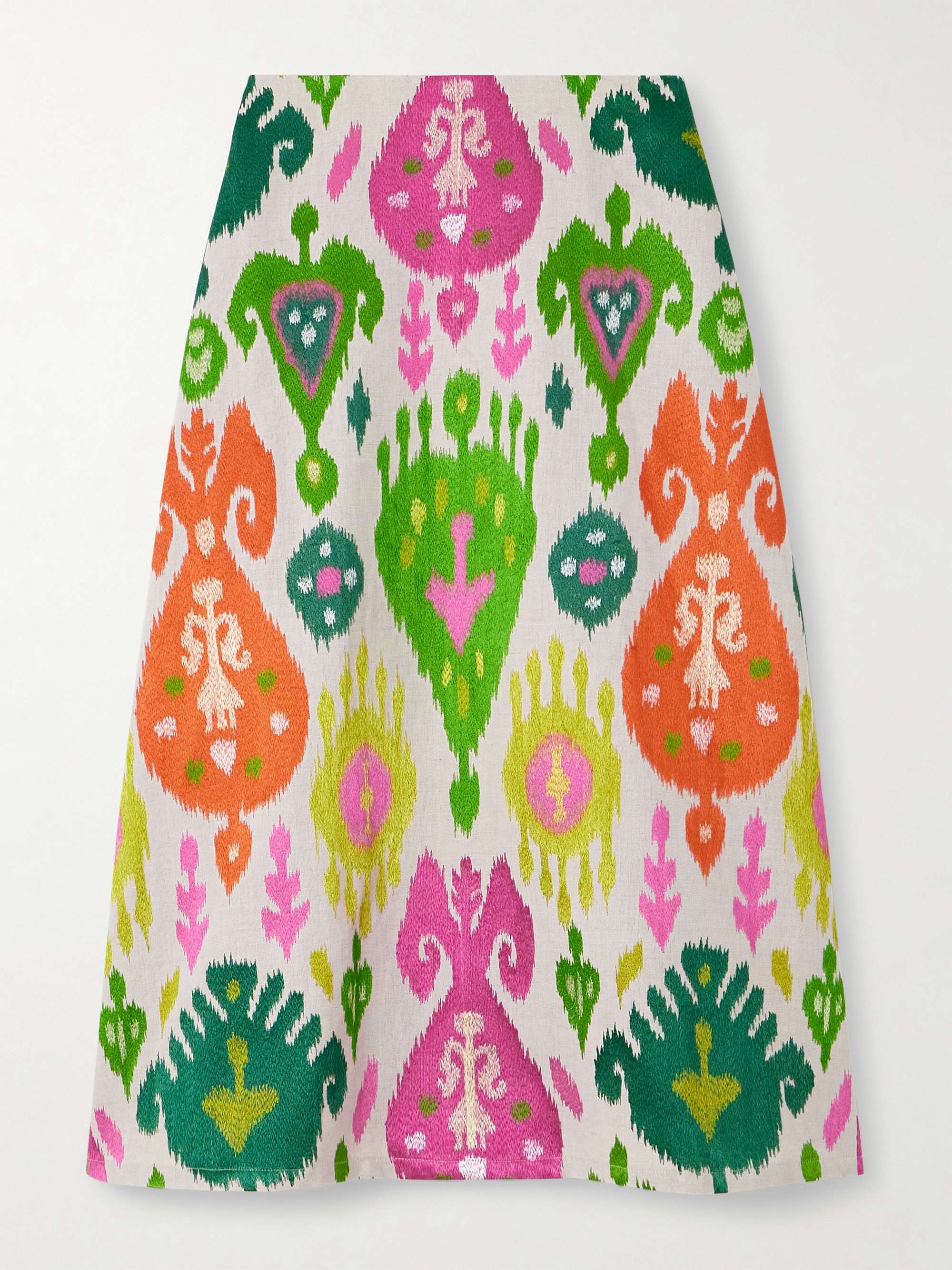 Santorini embroidered woven maxi skirt view