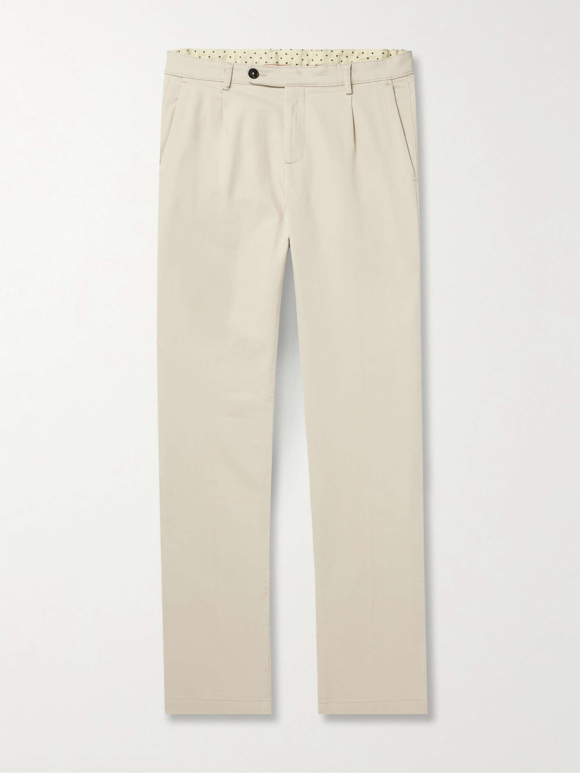 Ionio2 Straight-Leg Pleated Cotton-Blend Twill Trousers view