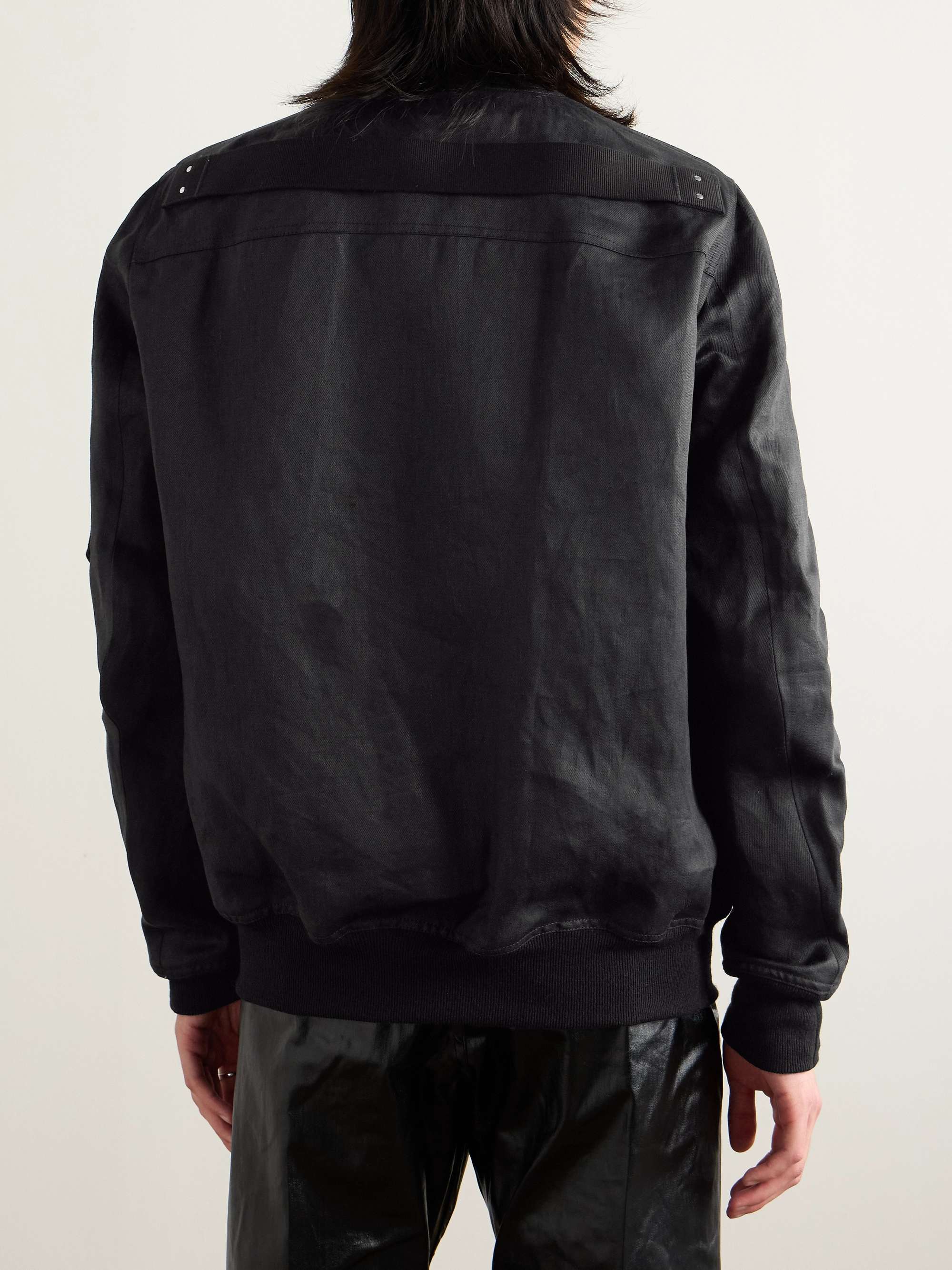 Classic Flight Webbing-Trimmed Cotton-Twill Bomber Jacket view
