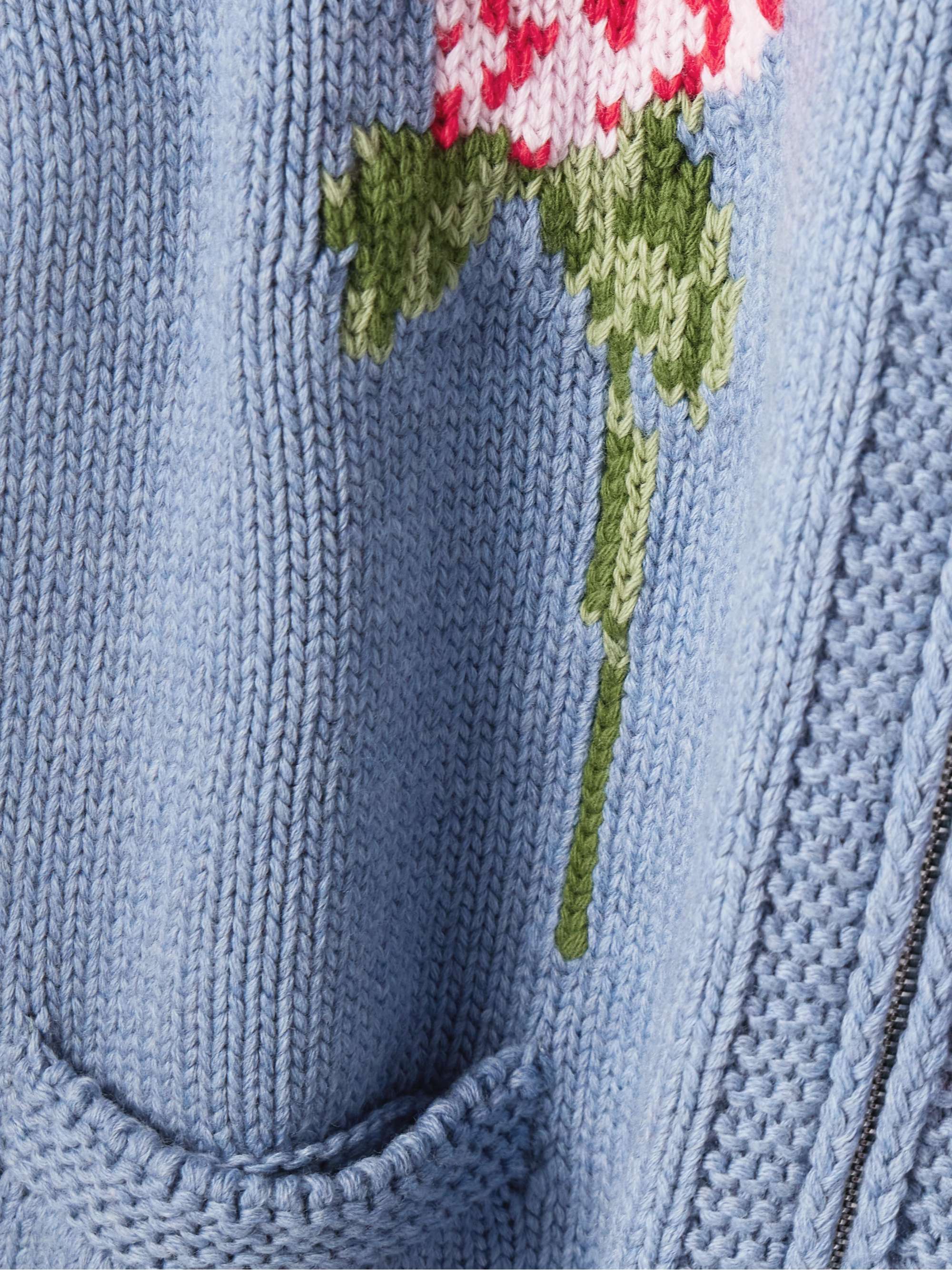 Maurice intarsia merino wool cardigan view