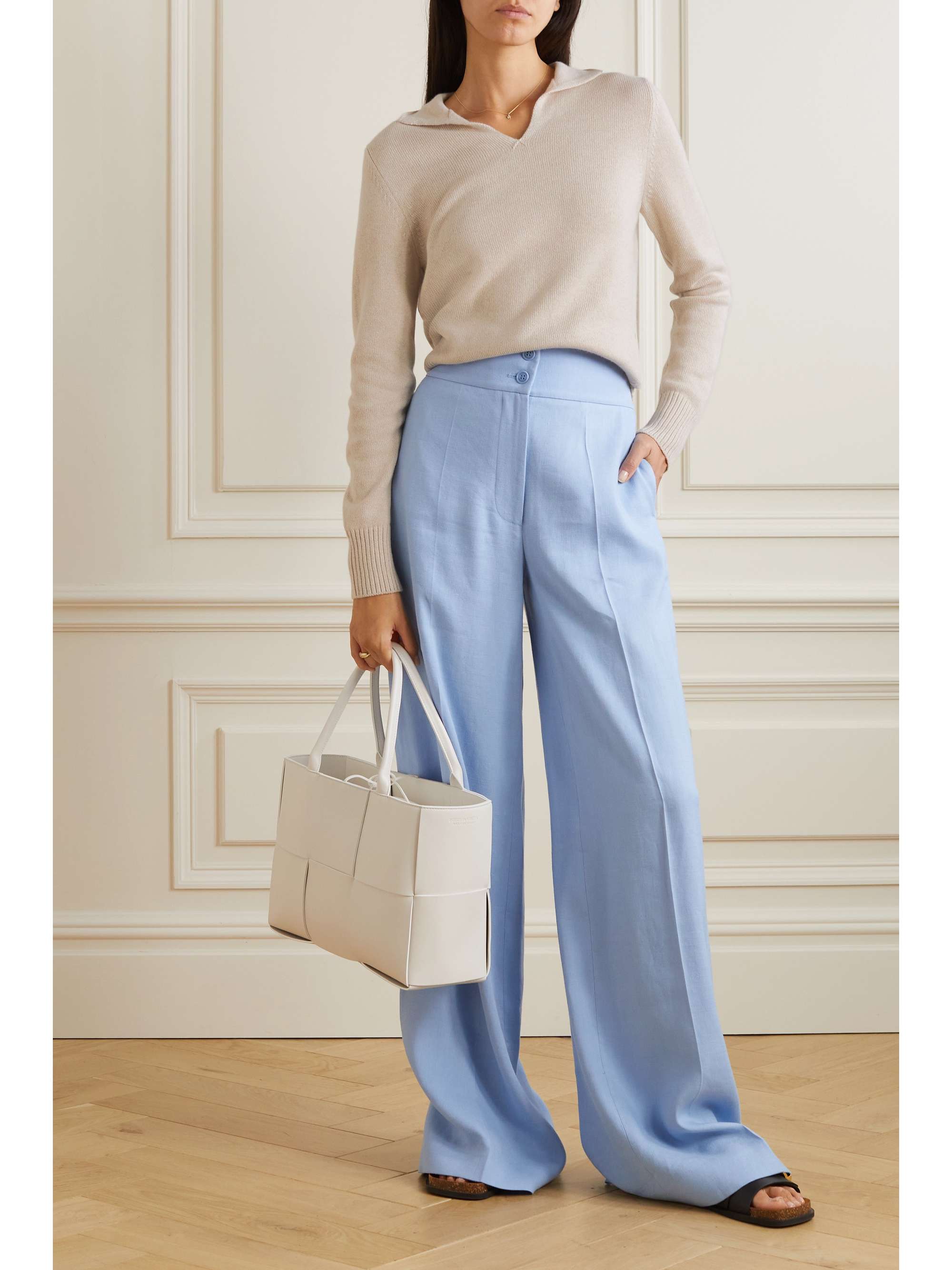 Cashmere polo sweater view