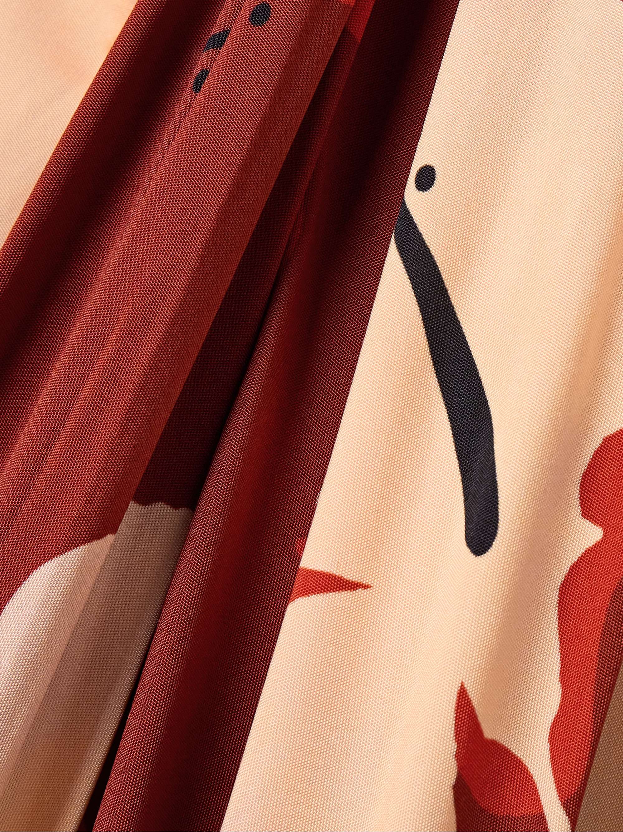 Coral Marino draped printed stretch-jersey maxi dress view