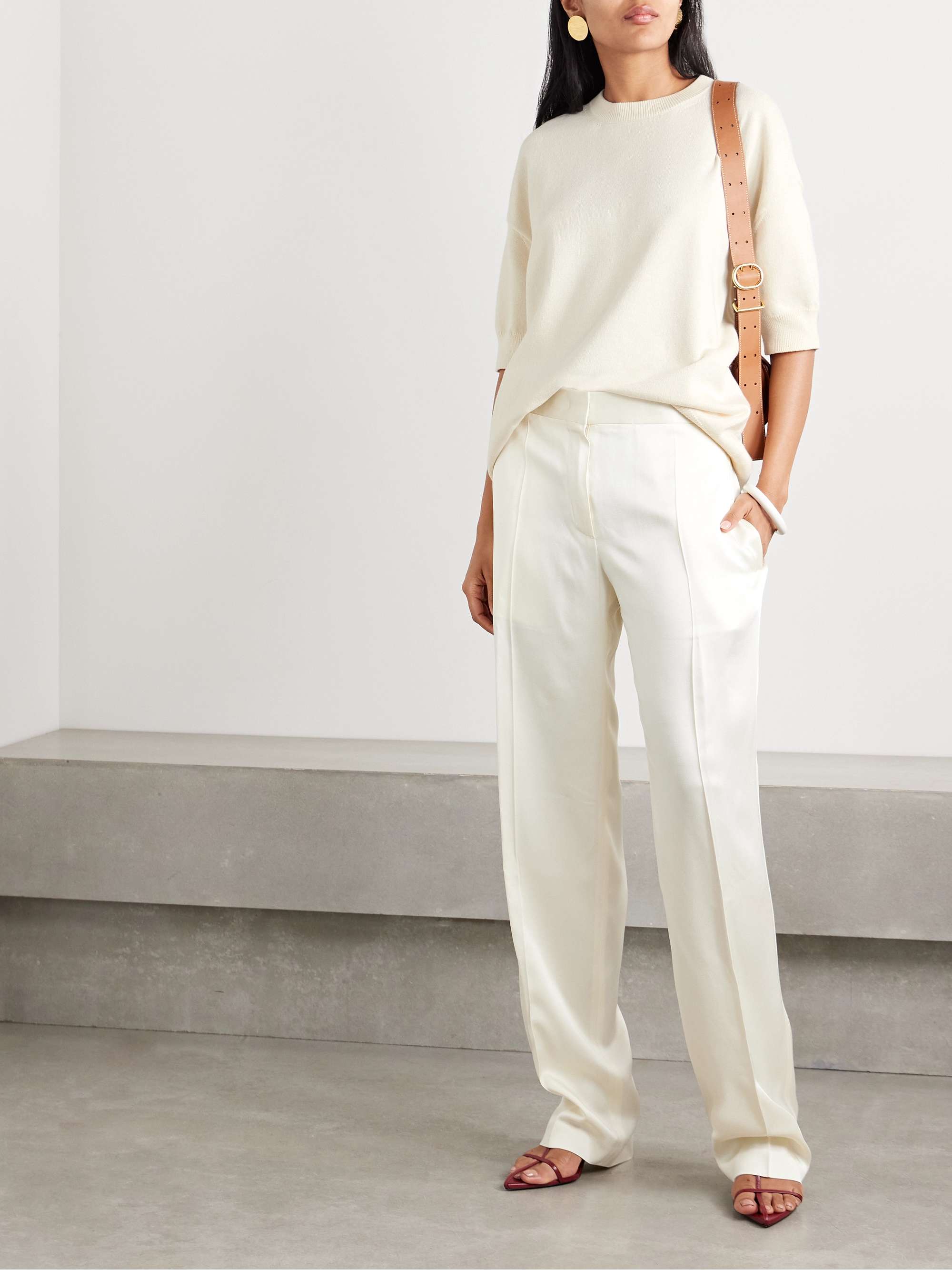 Oversized cotton and cashmere-blend sweater view