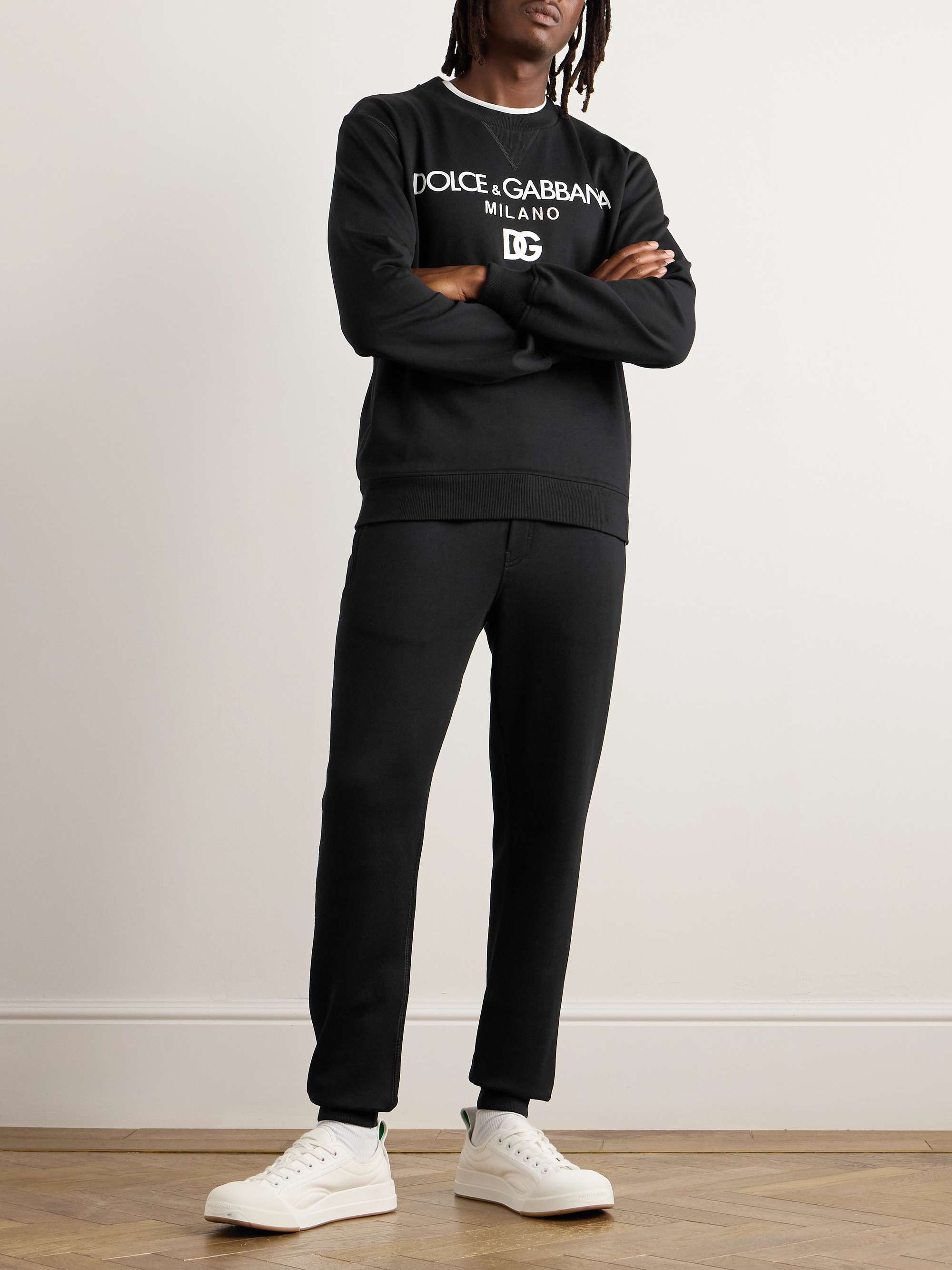 Logo-Appliquèd Cotton-Jersey Sweatpants view