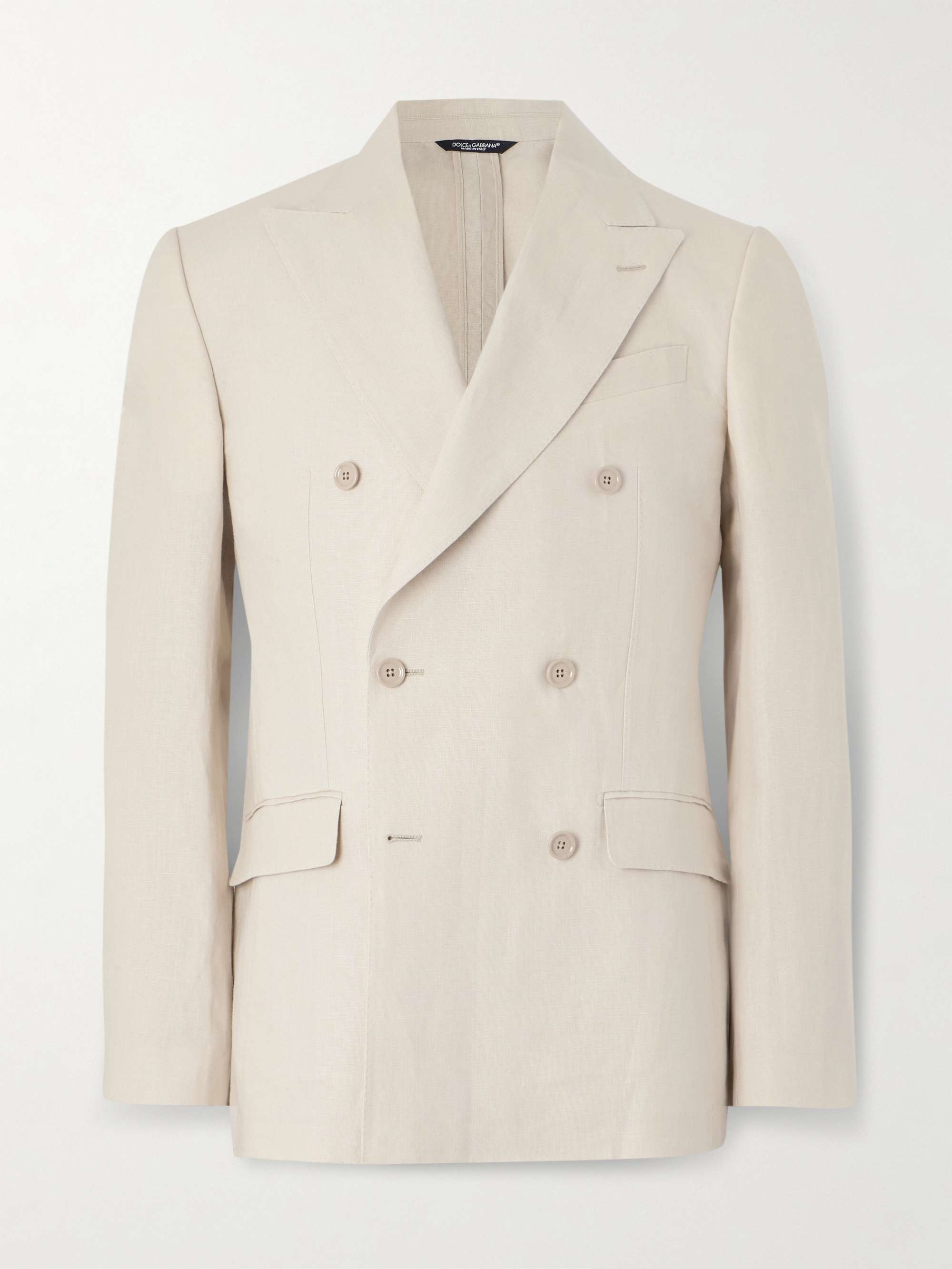 Sicilia Double-Breasted Linen Blazer view