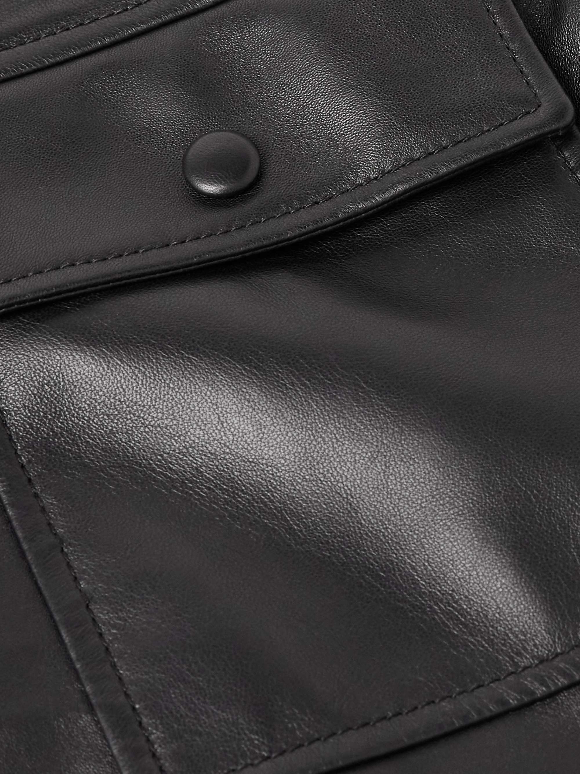 Levy Slim-Fit Leather Jacket view