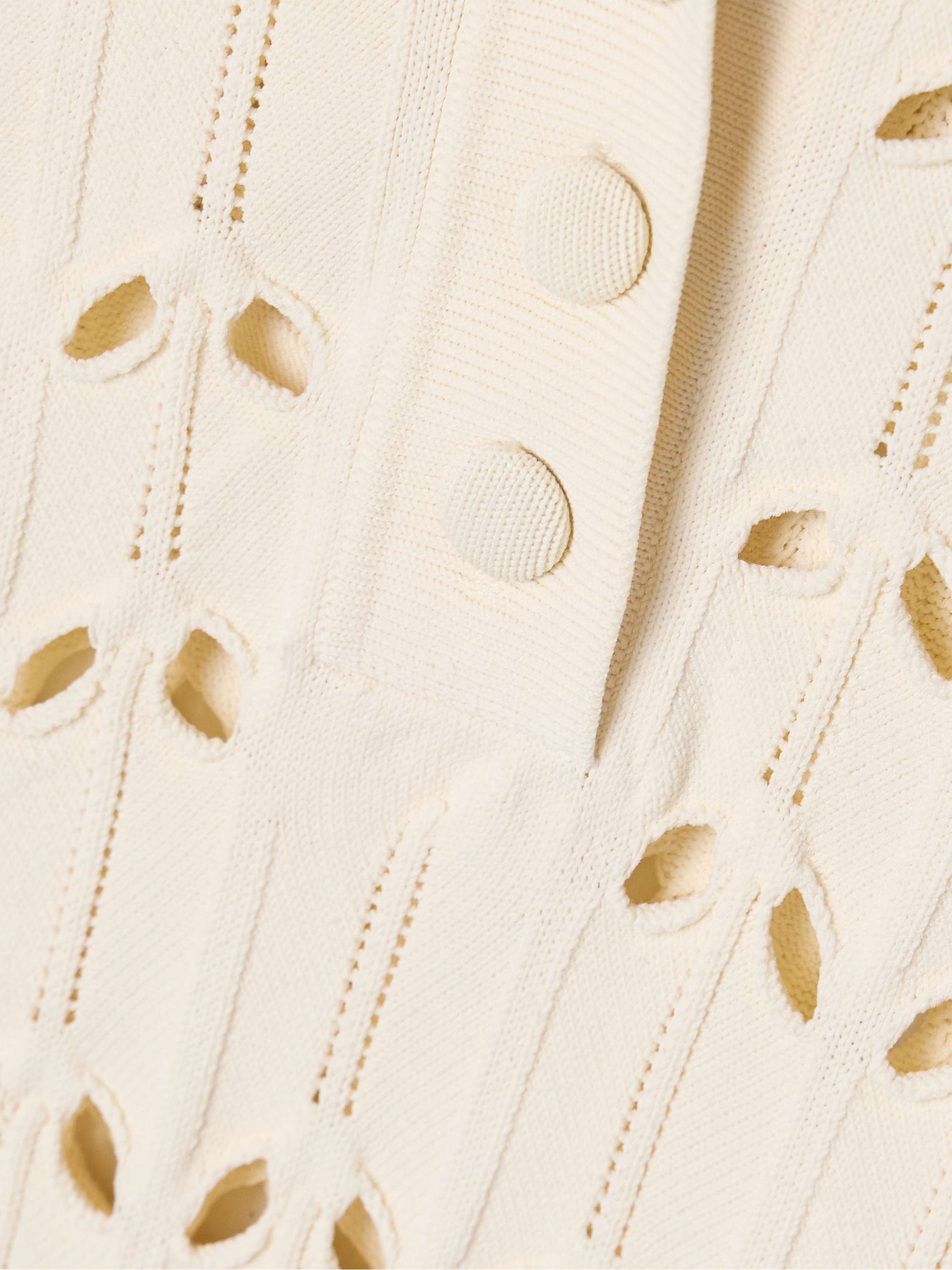 Rhiannon cutout pointelle-knit polo shirt view