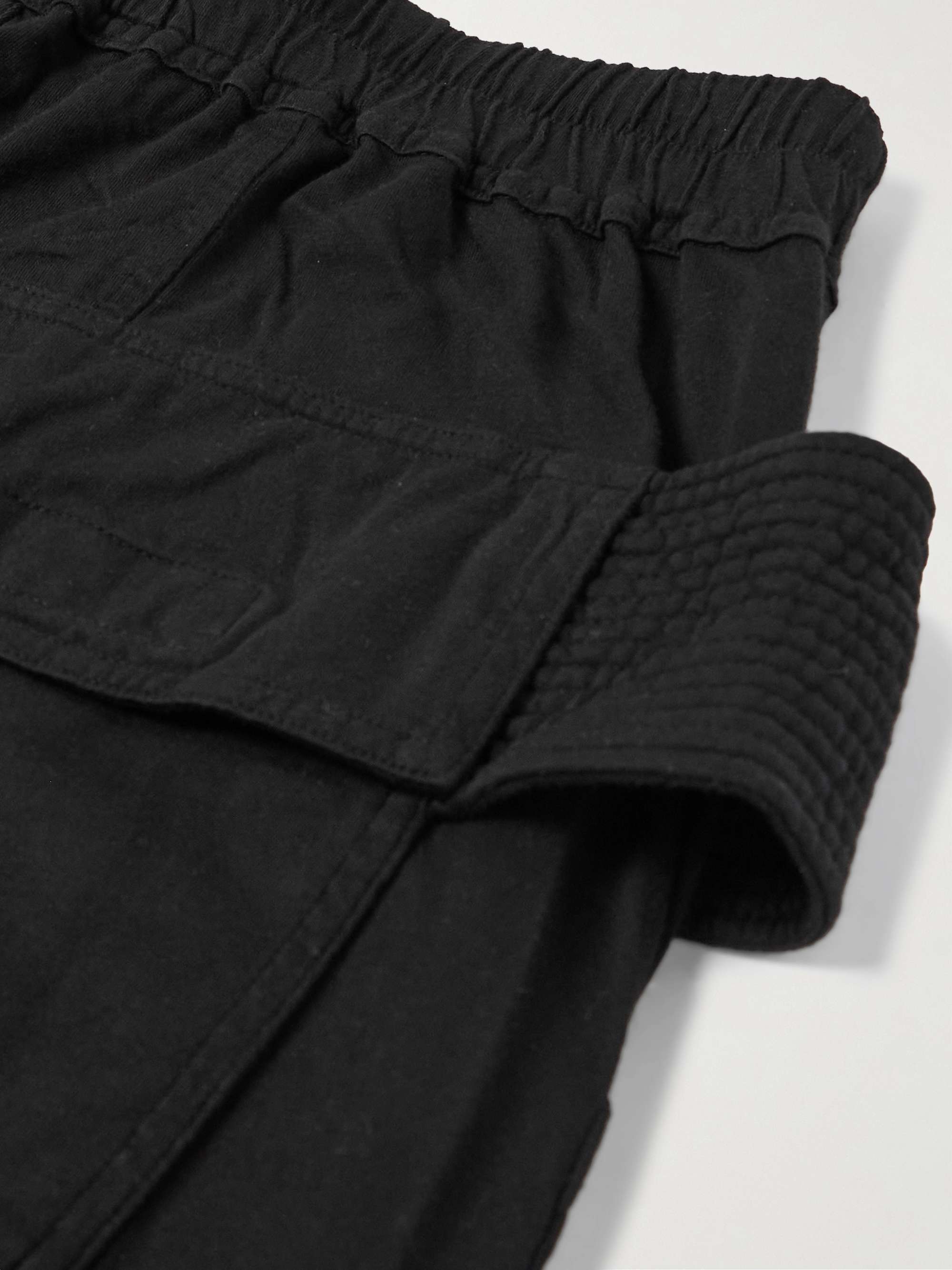 Creatch Wide-Leg Cotton-Twill Drawstring Cargo Sweatpants view