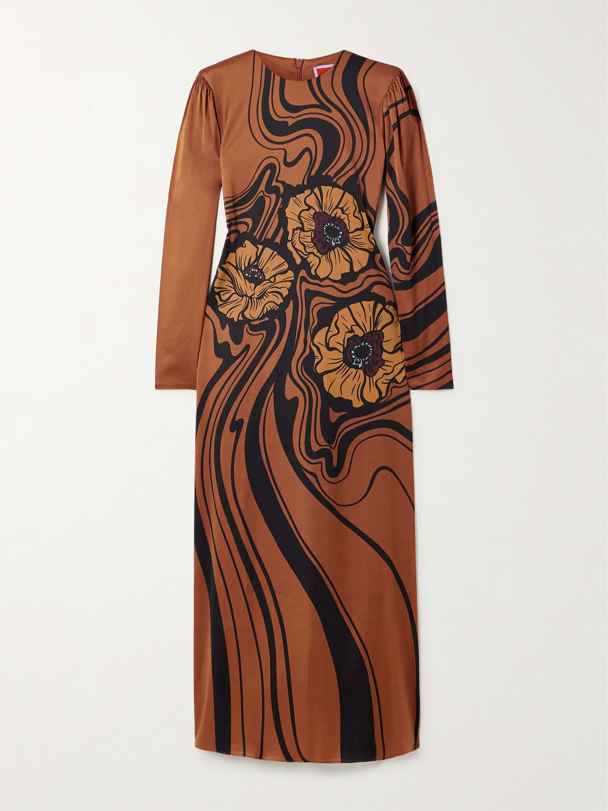 Icon Clingy Swing floral-print satin midi dress view