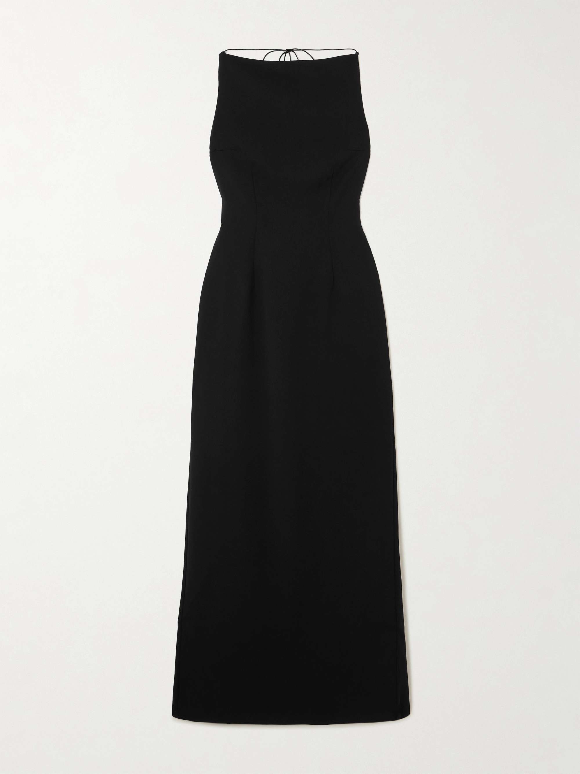 Hebe open-back crepe gown view