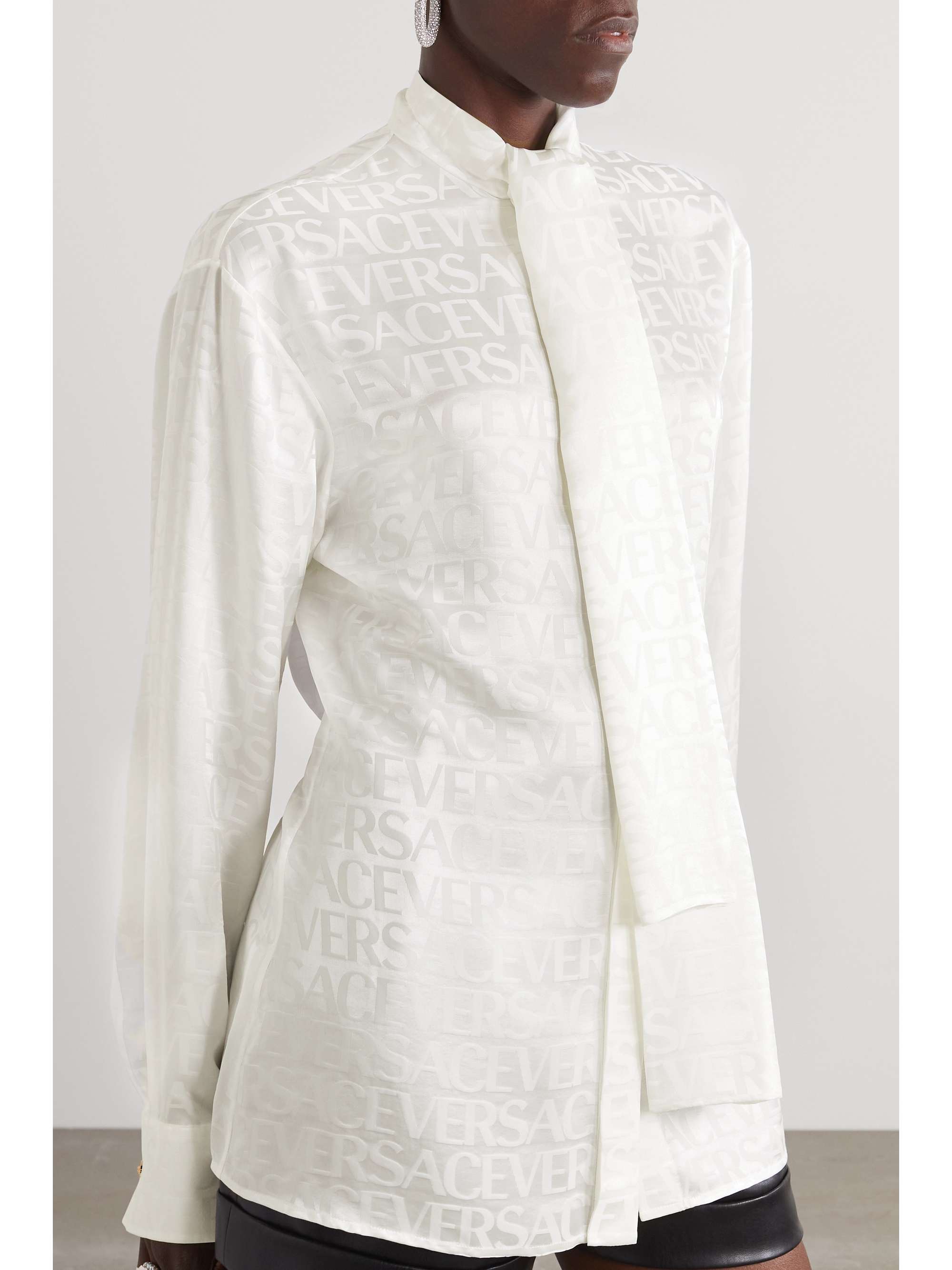 Icons satin-jacquard shirt view