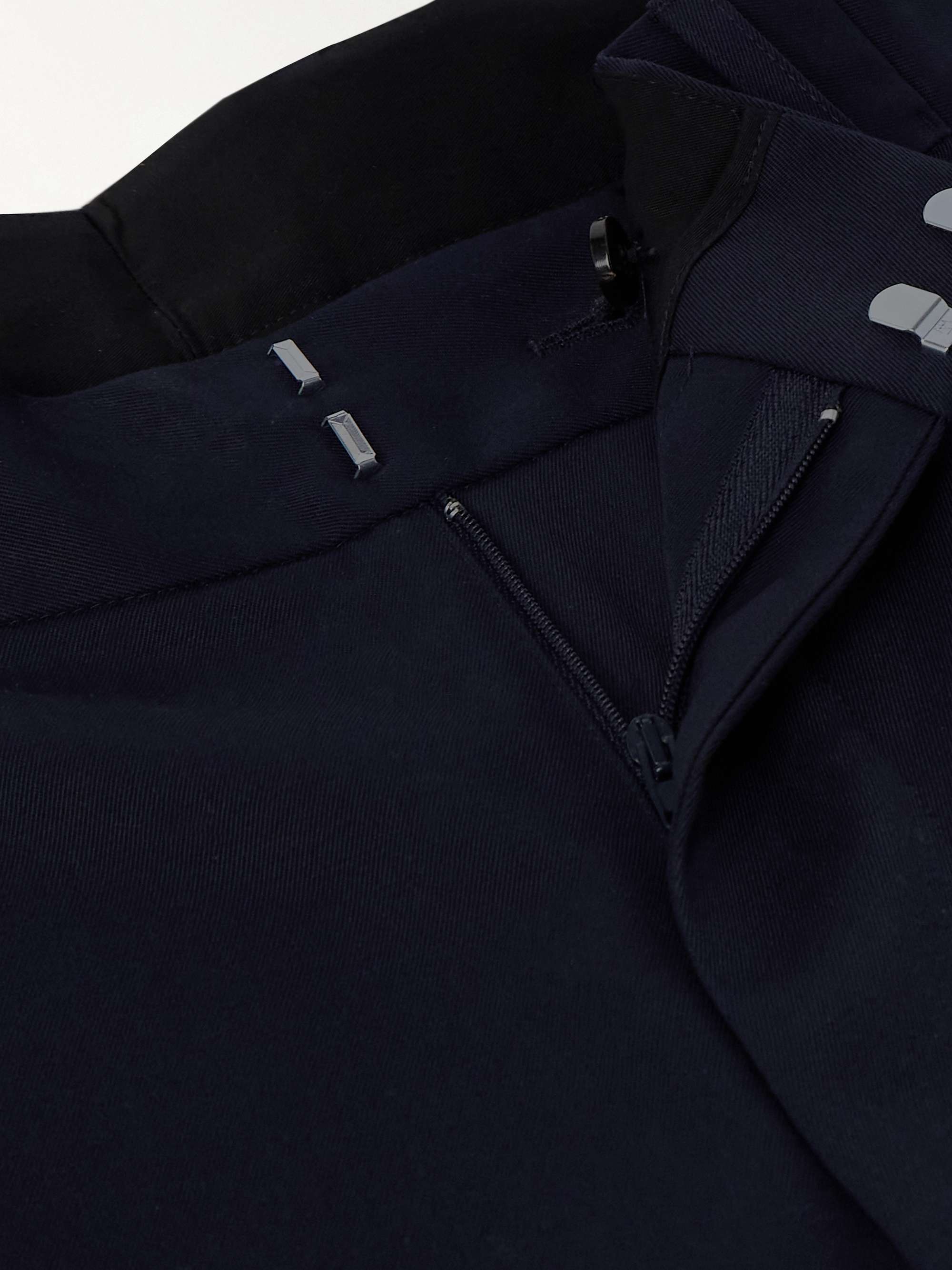 Wide-Leg Pleated Wool-Twill Cargo Trousers view