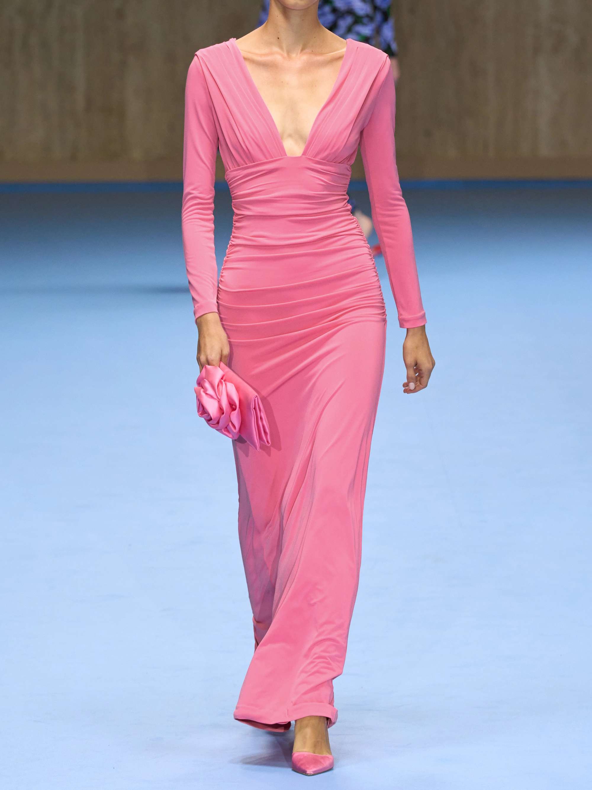 Ruched stretch-jersey gown view