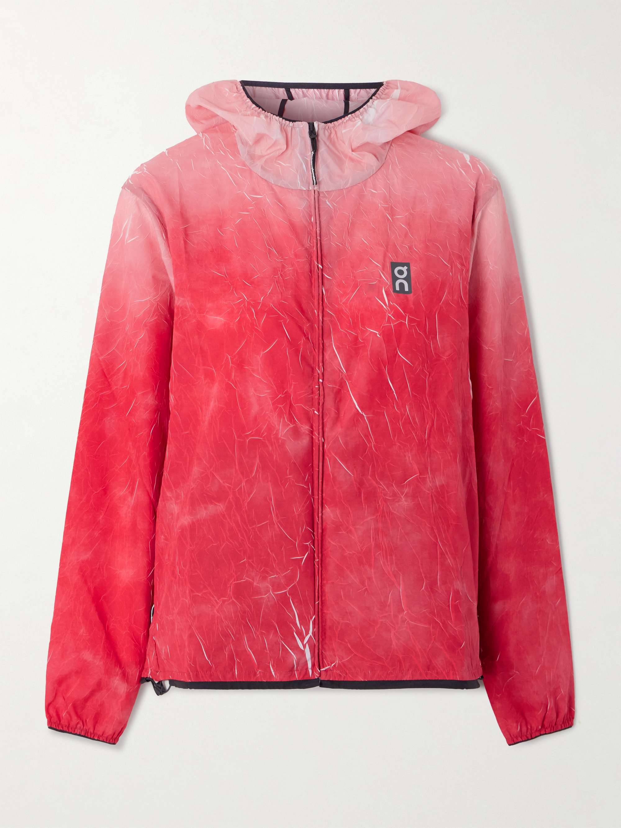 Pace appliquéd textured-shell hooded jacket view