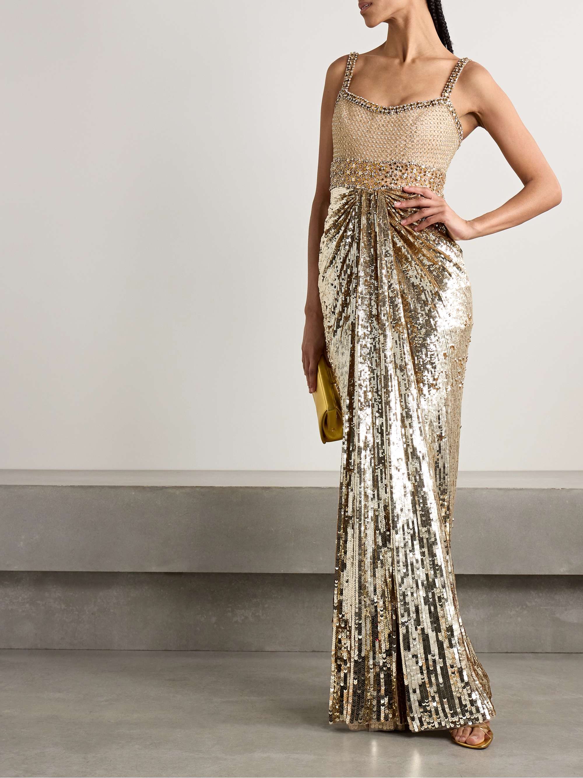 Only You draped embellished tulle gown view
