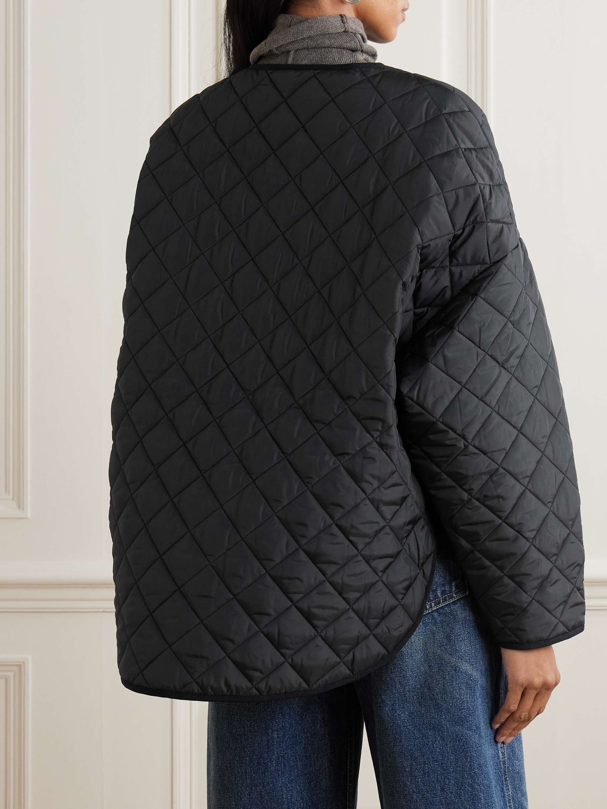 Quilted recycled-shell jacket view