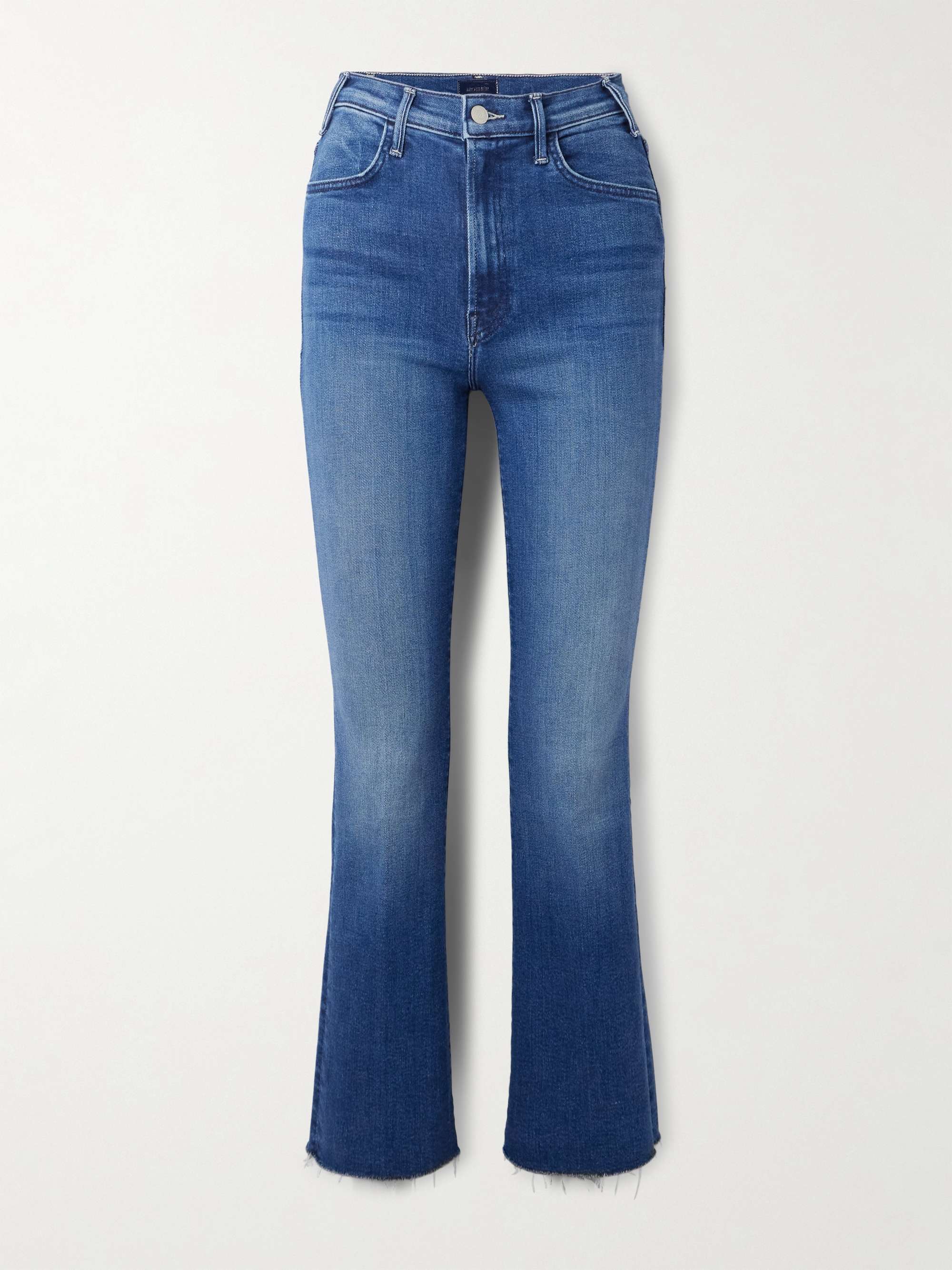 The Hustler Flood Fray high-rise bootcut jeans view