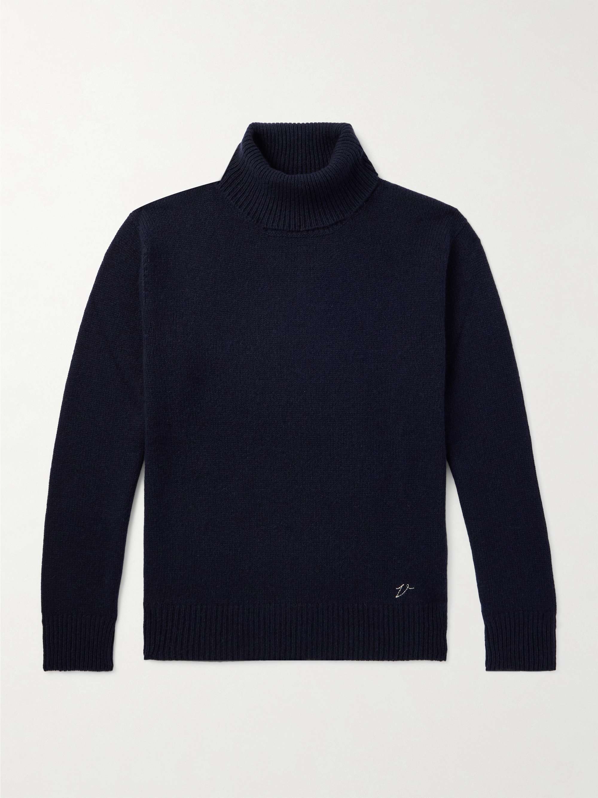 Logo-Embroidered Cashmere Rollneck Sweater view