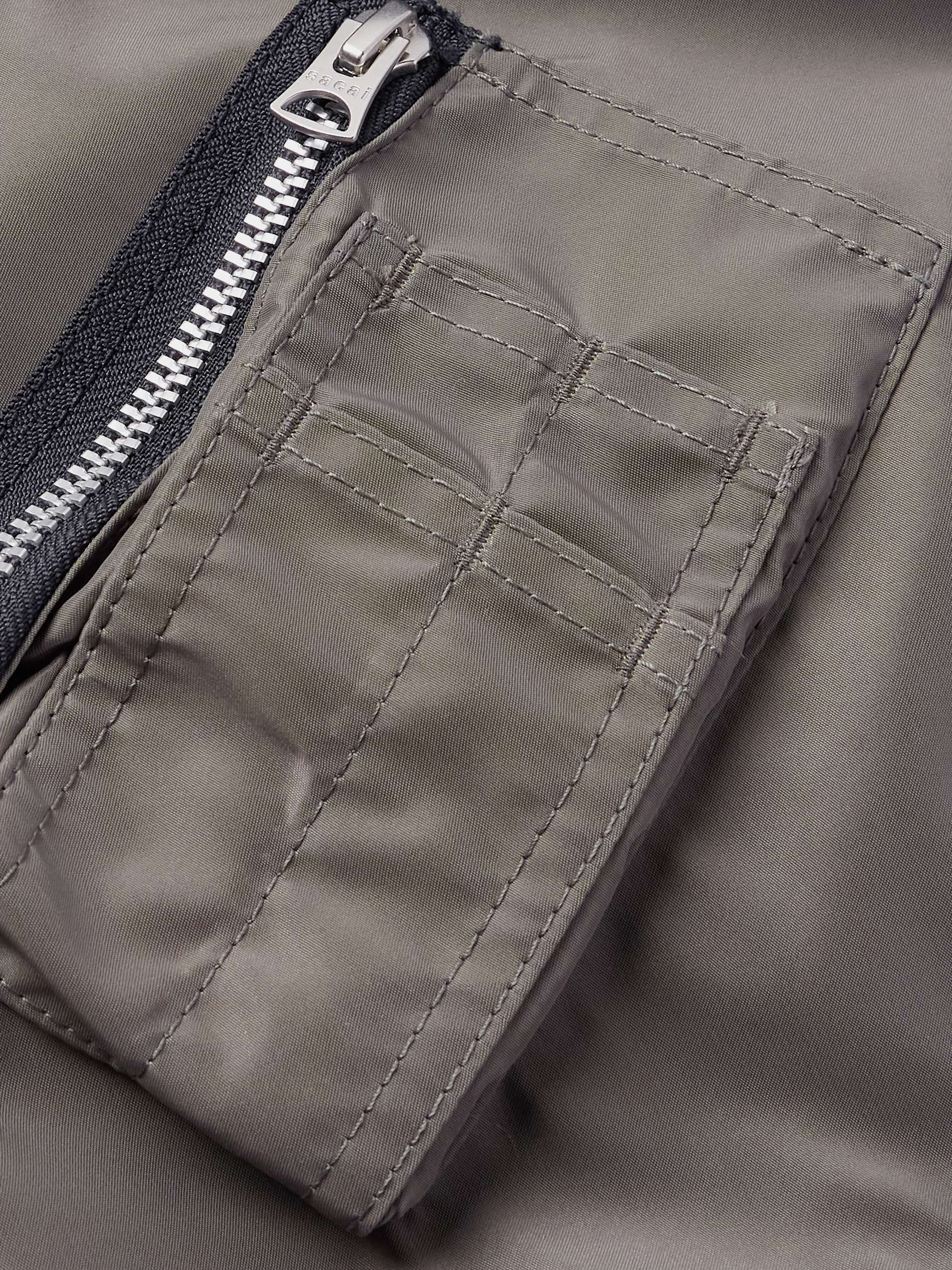 Padded Nylon-Twill Bomber Jacket view